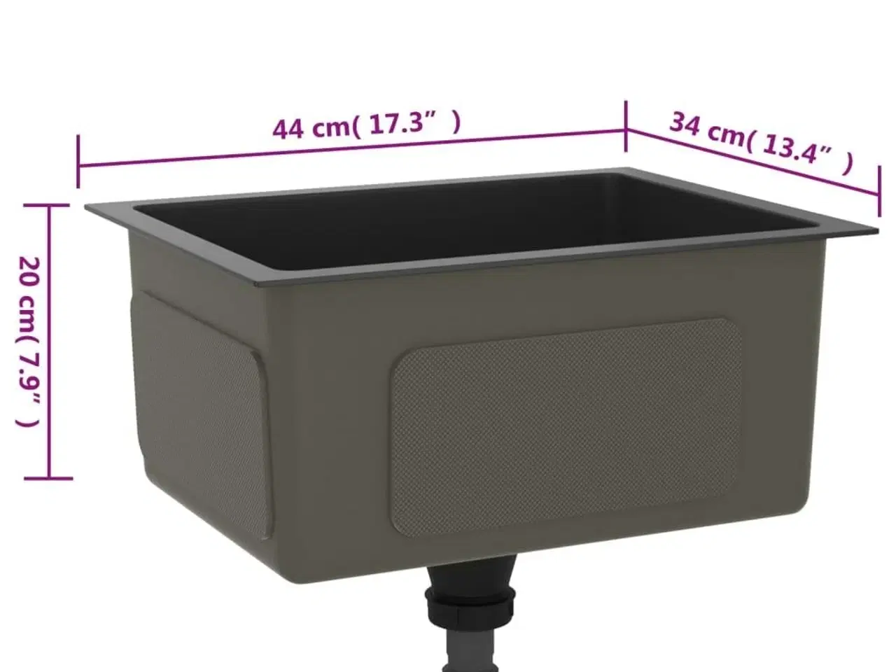 Billede 9 - Håndlavet køkkenvask rustfrit stål sort