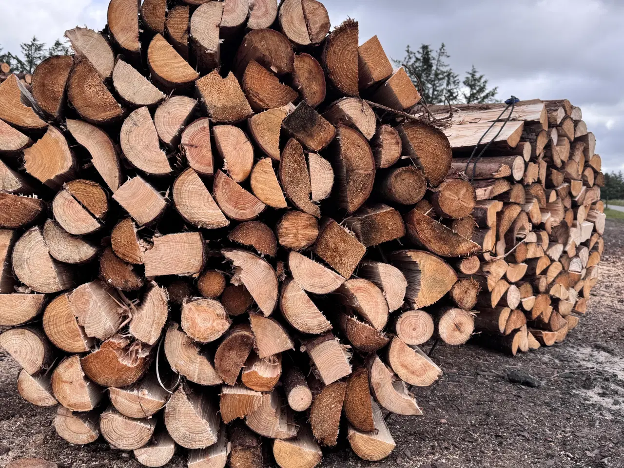 Billede 1 - Brænde i flækket meterstykker - 1 m3 bundter