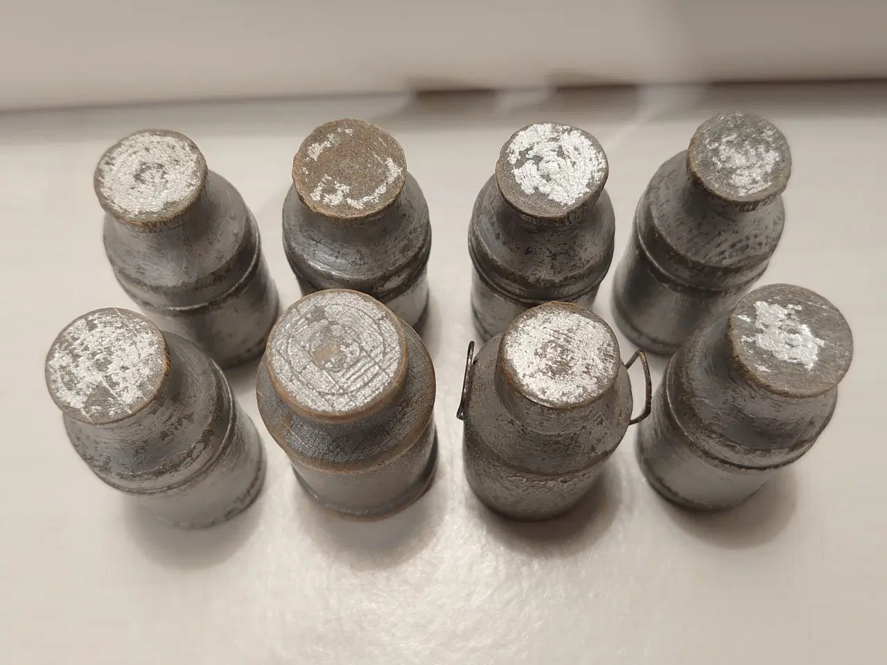 Billede 5 - Fængselslegetøj/Lego! 8 stk mælkejunger i træ.