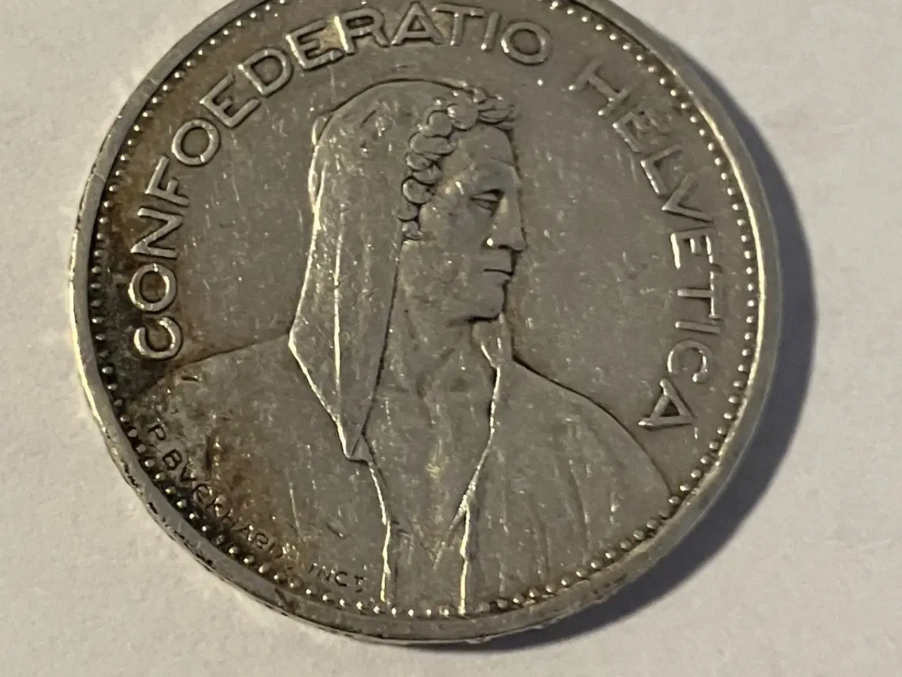 Billede 2 - 5 Francs 1937 B Switzerland