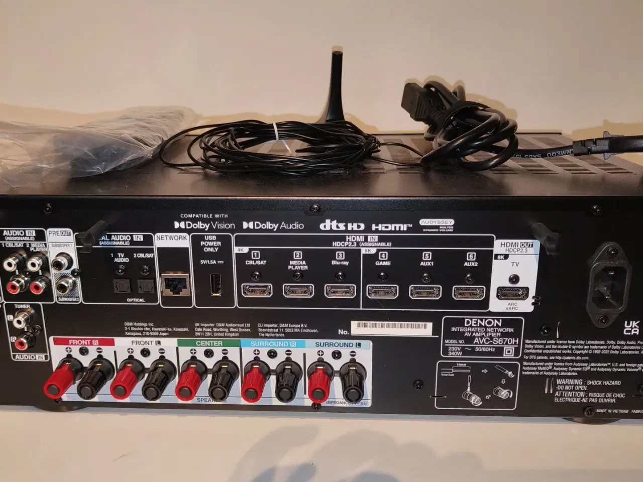 Billede 2 -  Denon AVCS670H Black 5.1 AV reciever