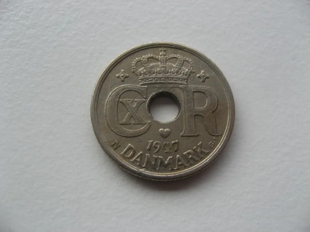 Billede 1 - Flot kobbernikkel 10 øre 1947, den gode