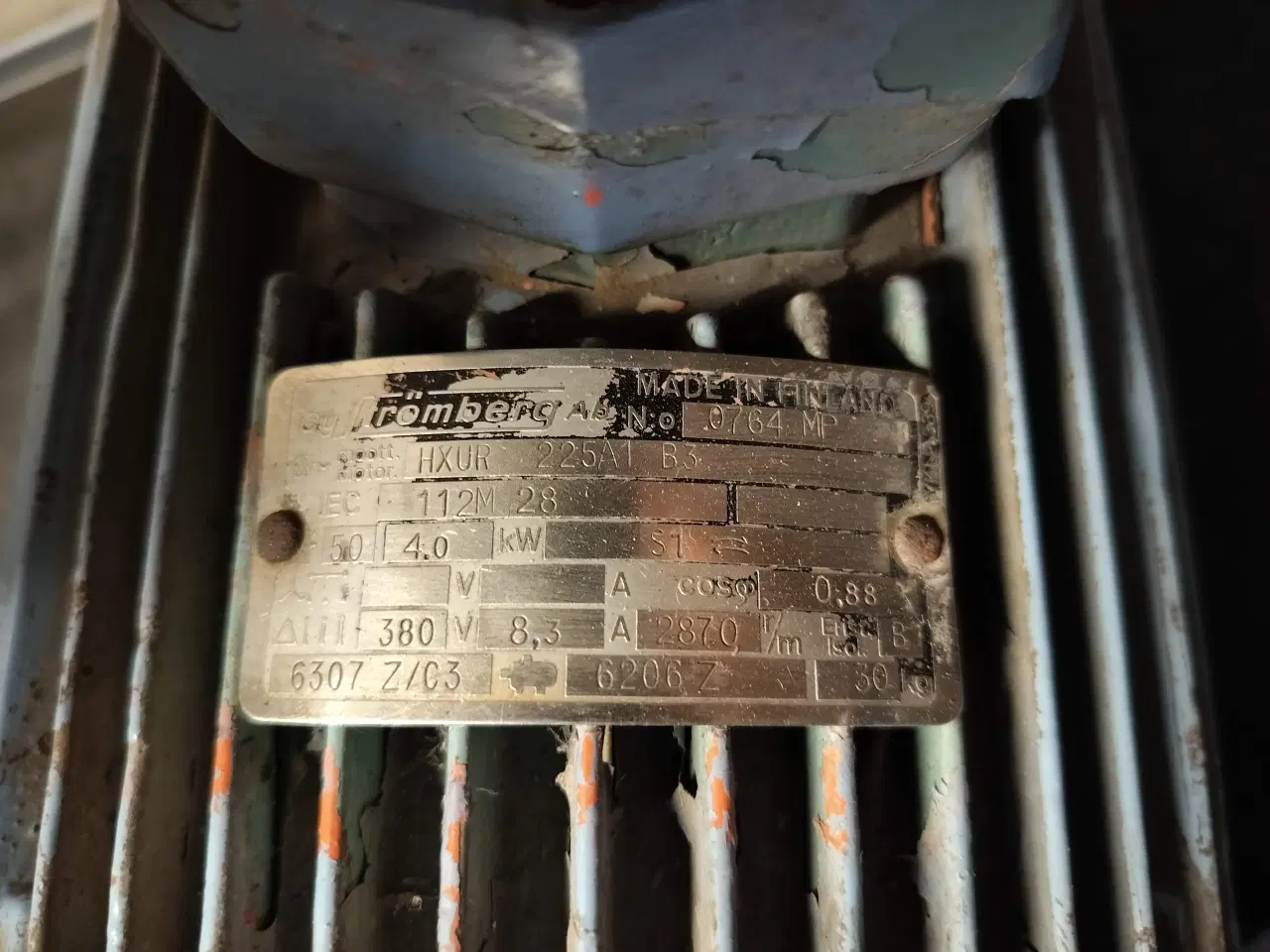 Billede 4 - Stor Strömberg elmotor. 3 faset, 380 (400) volt