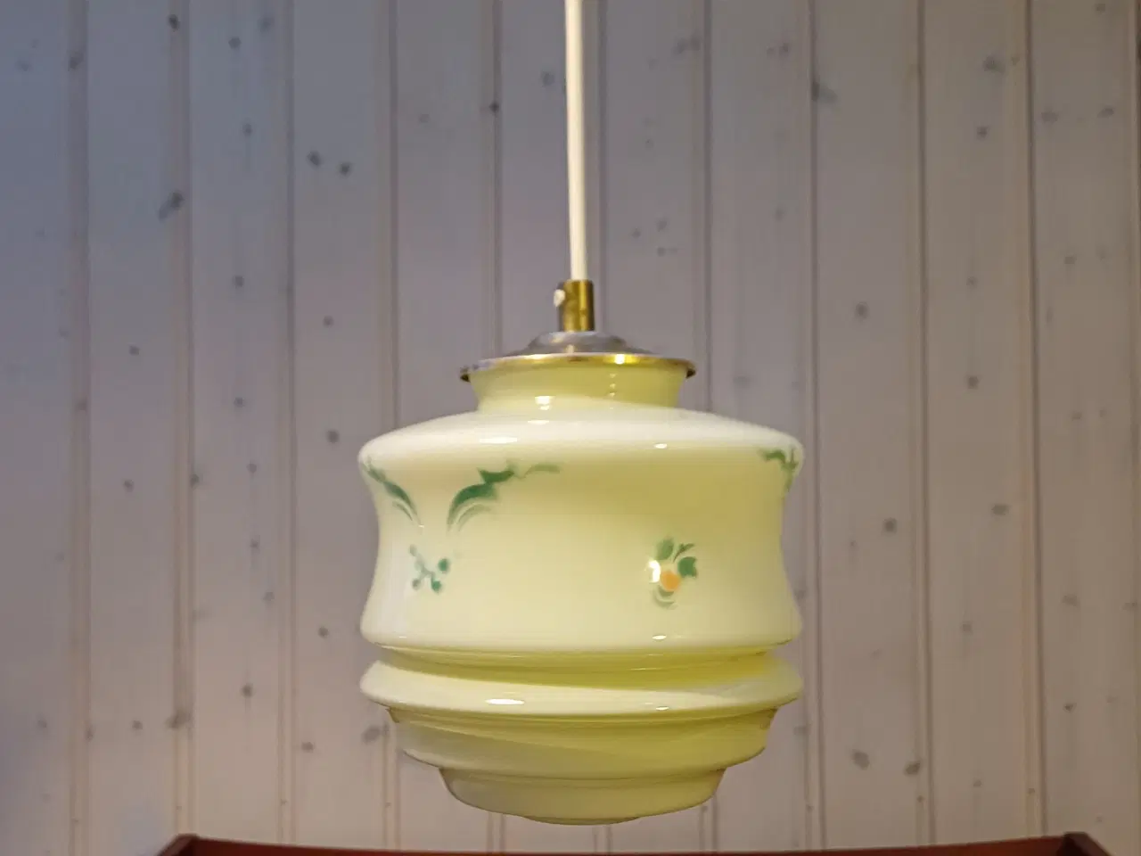 Billede 3 - Retro loftlampe med glasskærm