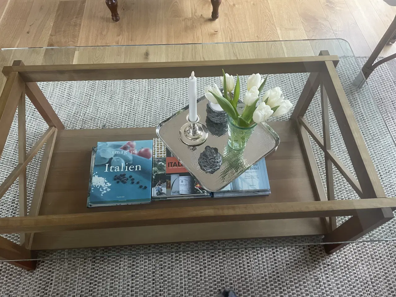 Billede 4 - Sofabord med glasplade