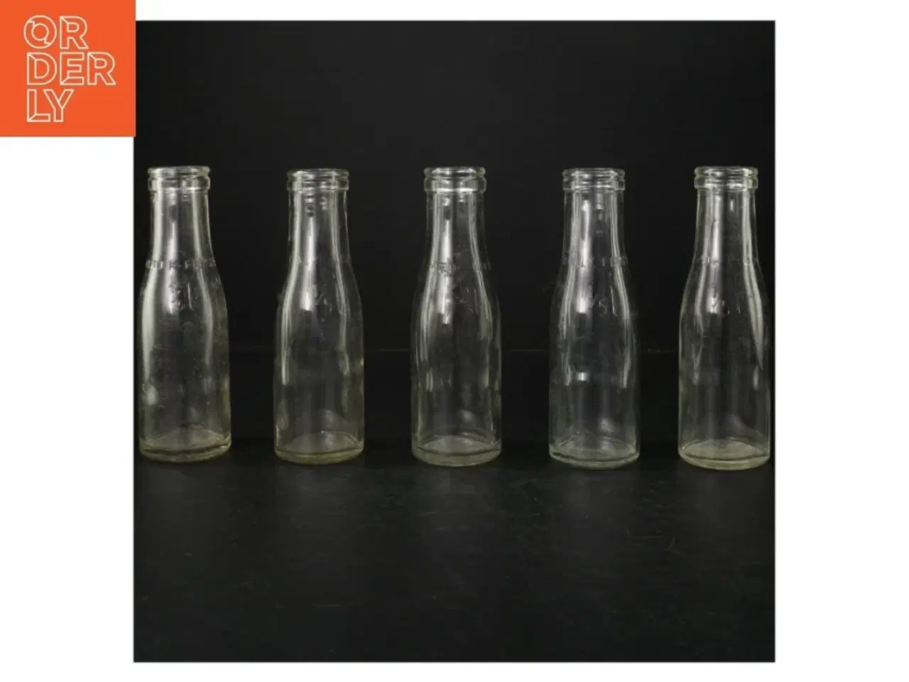 Billede 1 - Mælke-flødeflasker Genbrugsglasflasker (str. H. 17,5 cm. 20 ml)