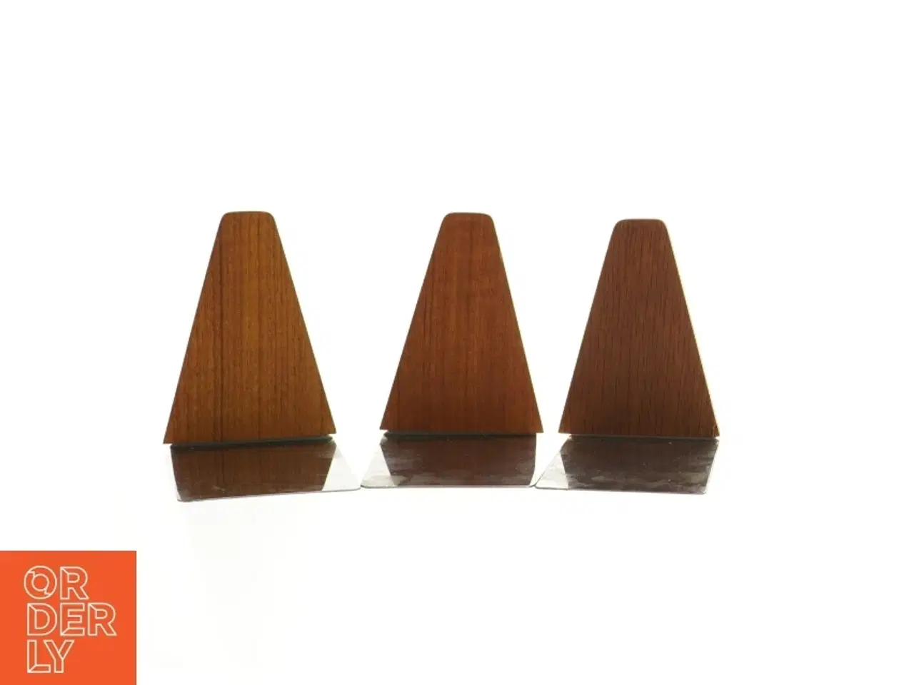 Billede 1 - Vintage Teak Træ Bogstøtter (str. 11x12 cm)