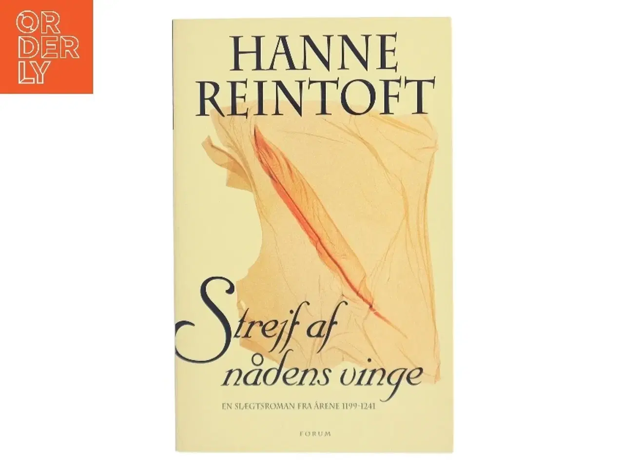 Billede 1 - Strejf af nådens vinge : en slægtsroman fra årene 1199-1241 af Hanne Reintoft (Bog)