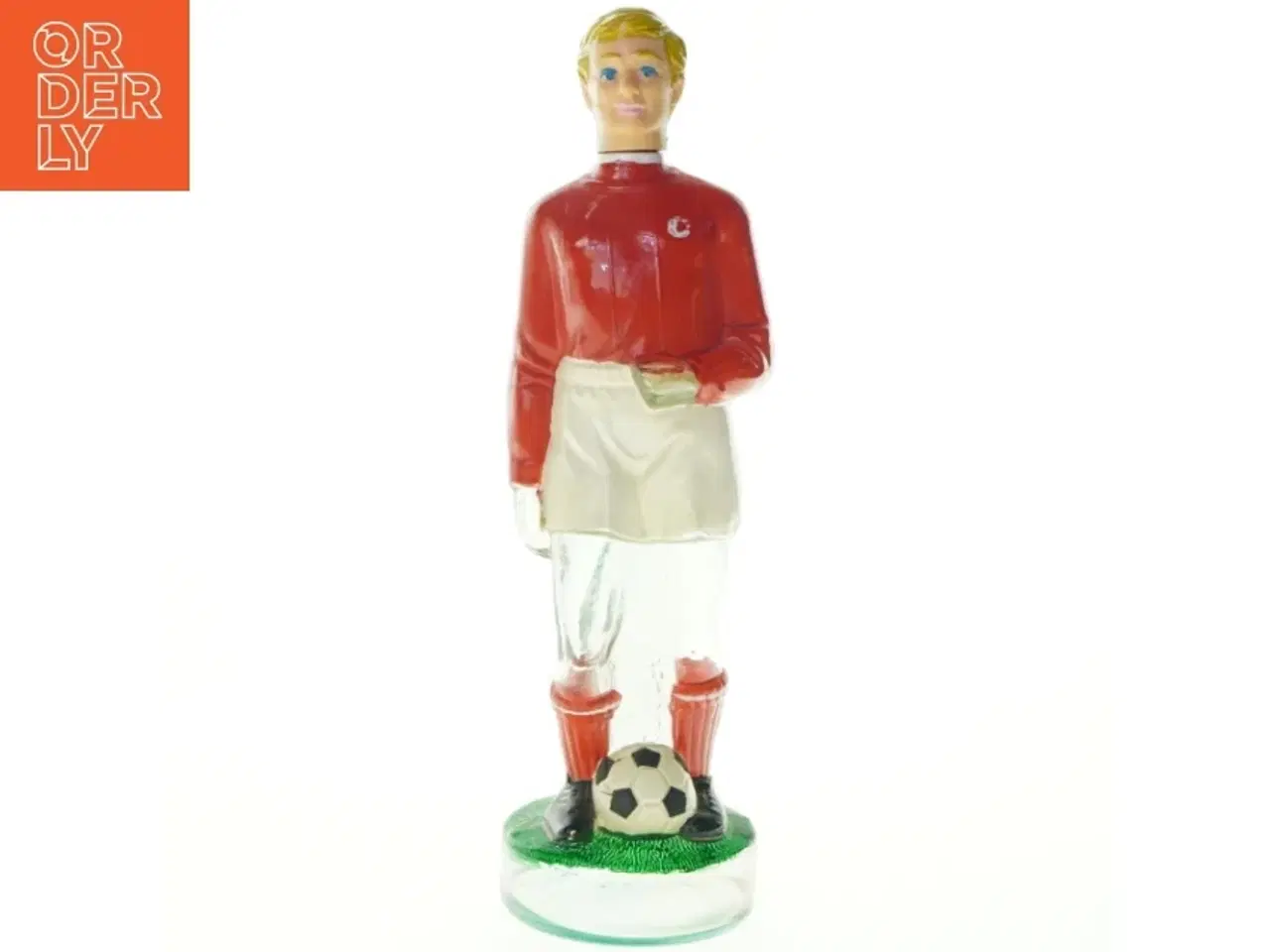 Billede 1 - Glasfigur af fodboldspiller (str. H 32 cm)