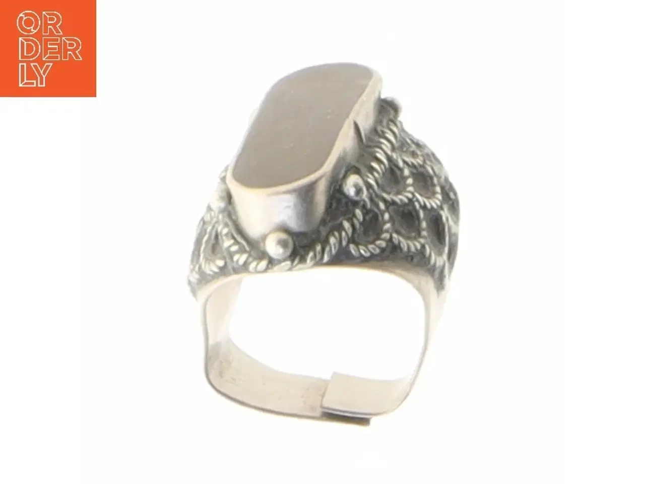 Billede 2 - Vintage ring med grå sten (str. Ø 50 mm)