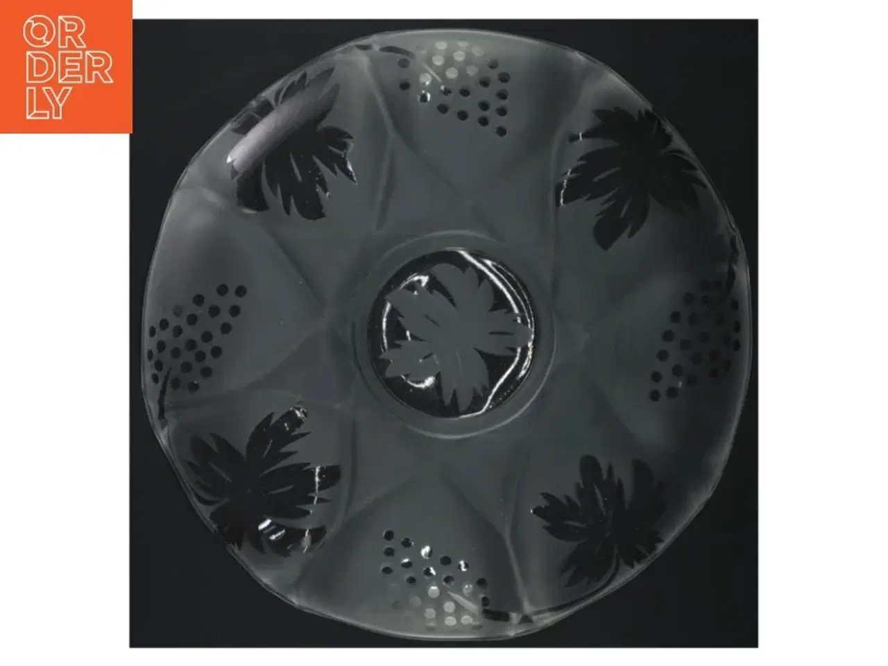 Billede 3 - Glasfad med blomster (str. Ø. 28 cm)