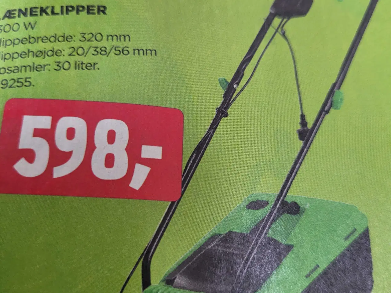 Billede 1 - Rotorplæneklipper El