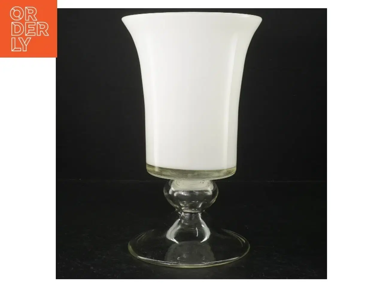 Billede 1 - Håndlavet Glas Pokal vase (str. 25,5 cm. ø. 15 cm)