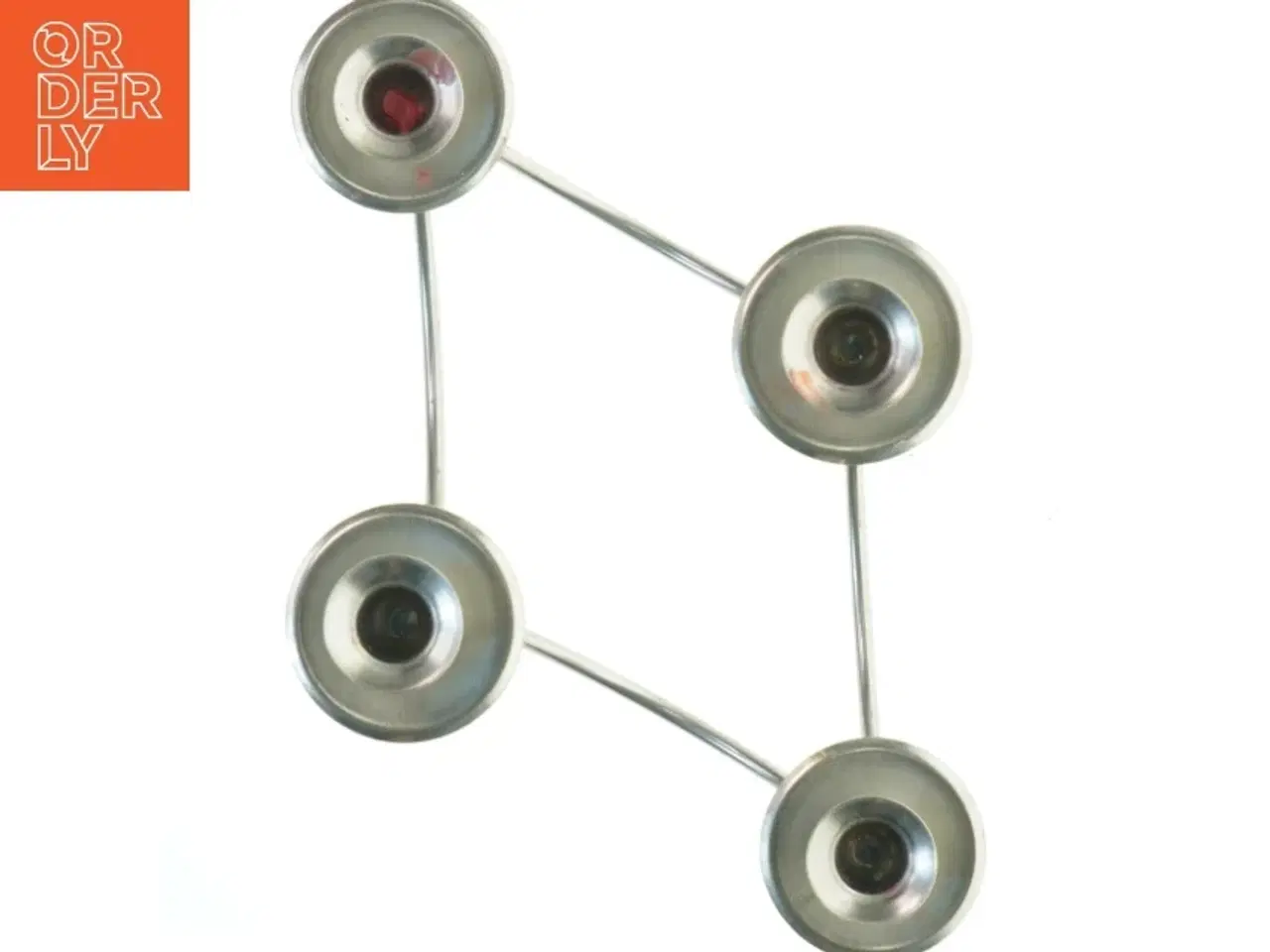 Billede 2 - Metal lysestage til fire lys (adventsstage) (str. 36x23x21 cm)