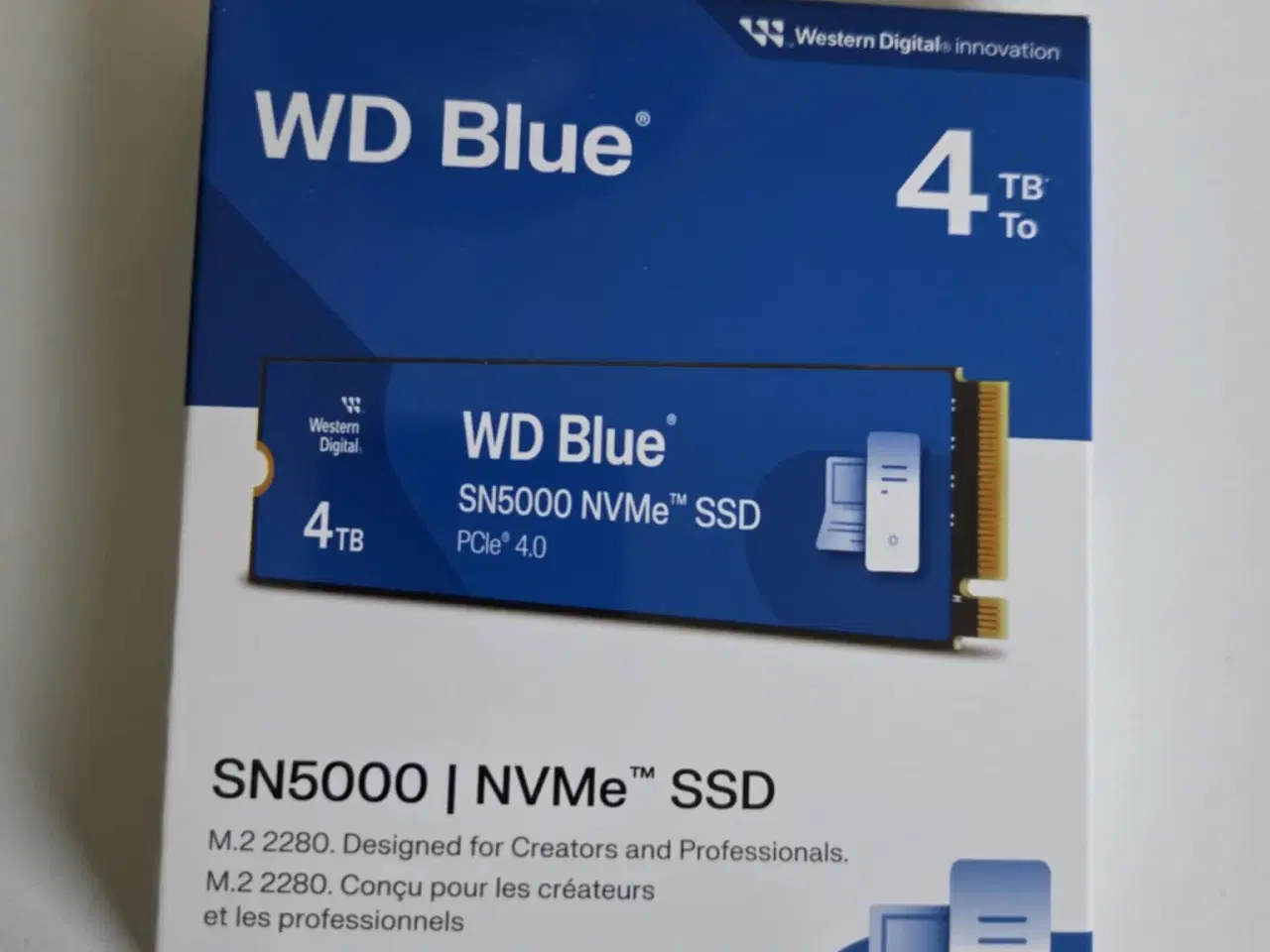 Billede 1 - 💾 WD Blue SN5000 – 4TB NVMe UBRUGT HARRDISK