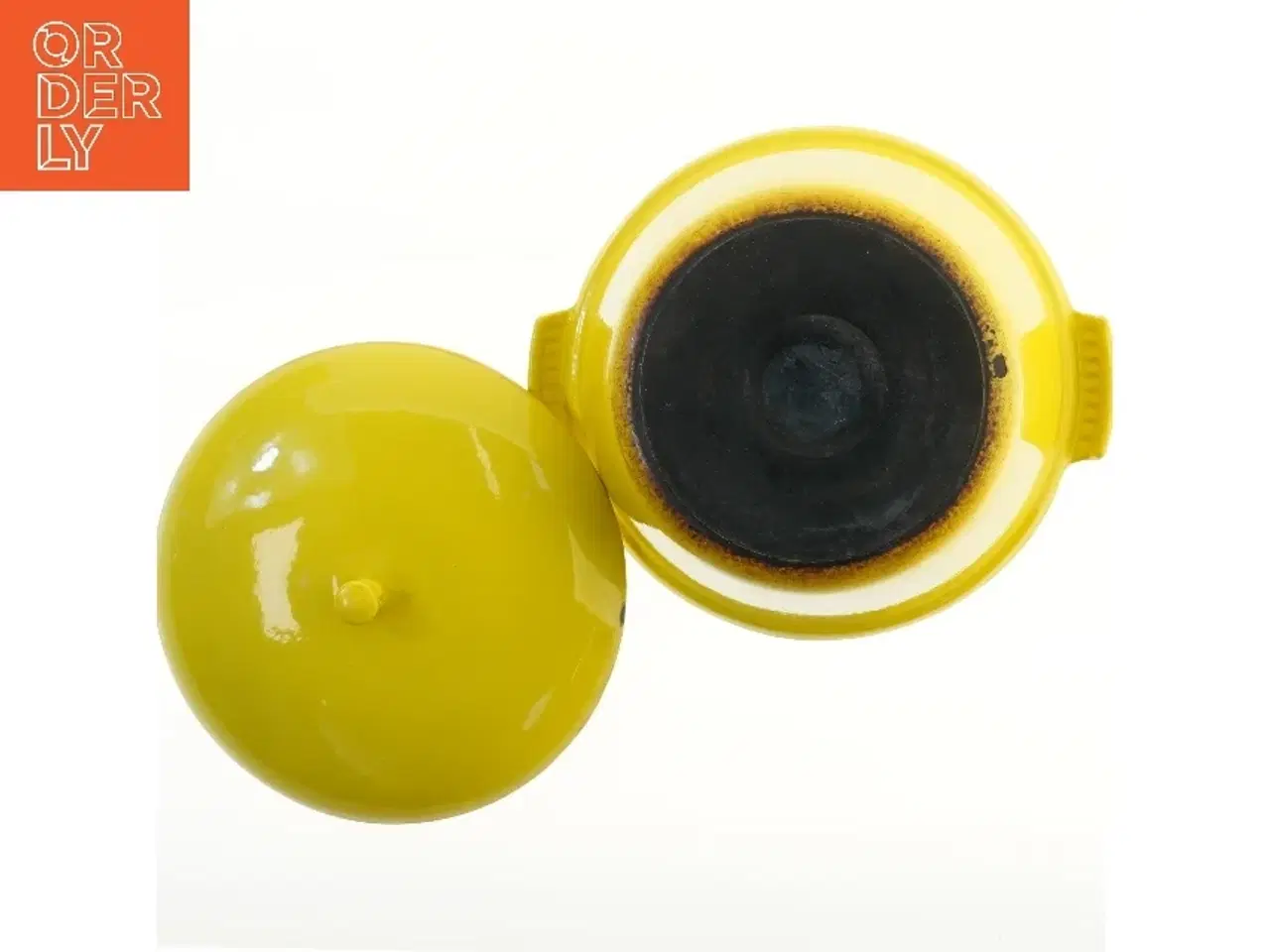 Billede 4 - Antik støbejernsgryde med låg, den originale  (str. Ø 28,5 cm)