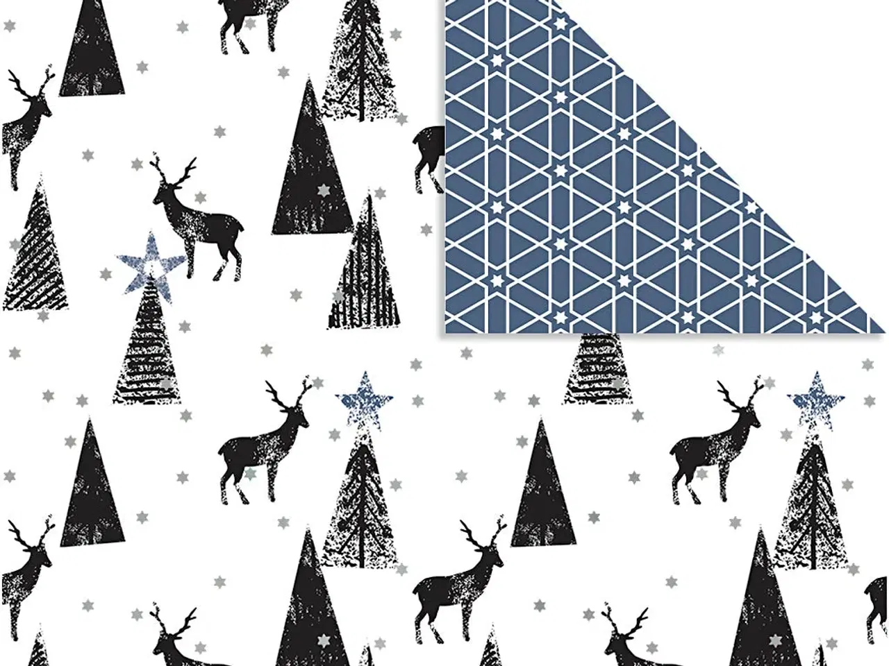 Billede 1 - Designpapir med Kronhjort Mønster - 3 ark, 180 g