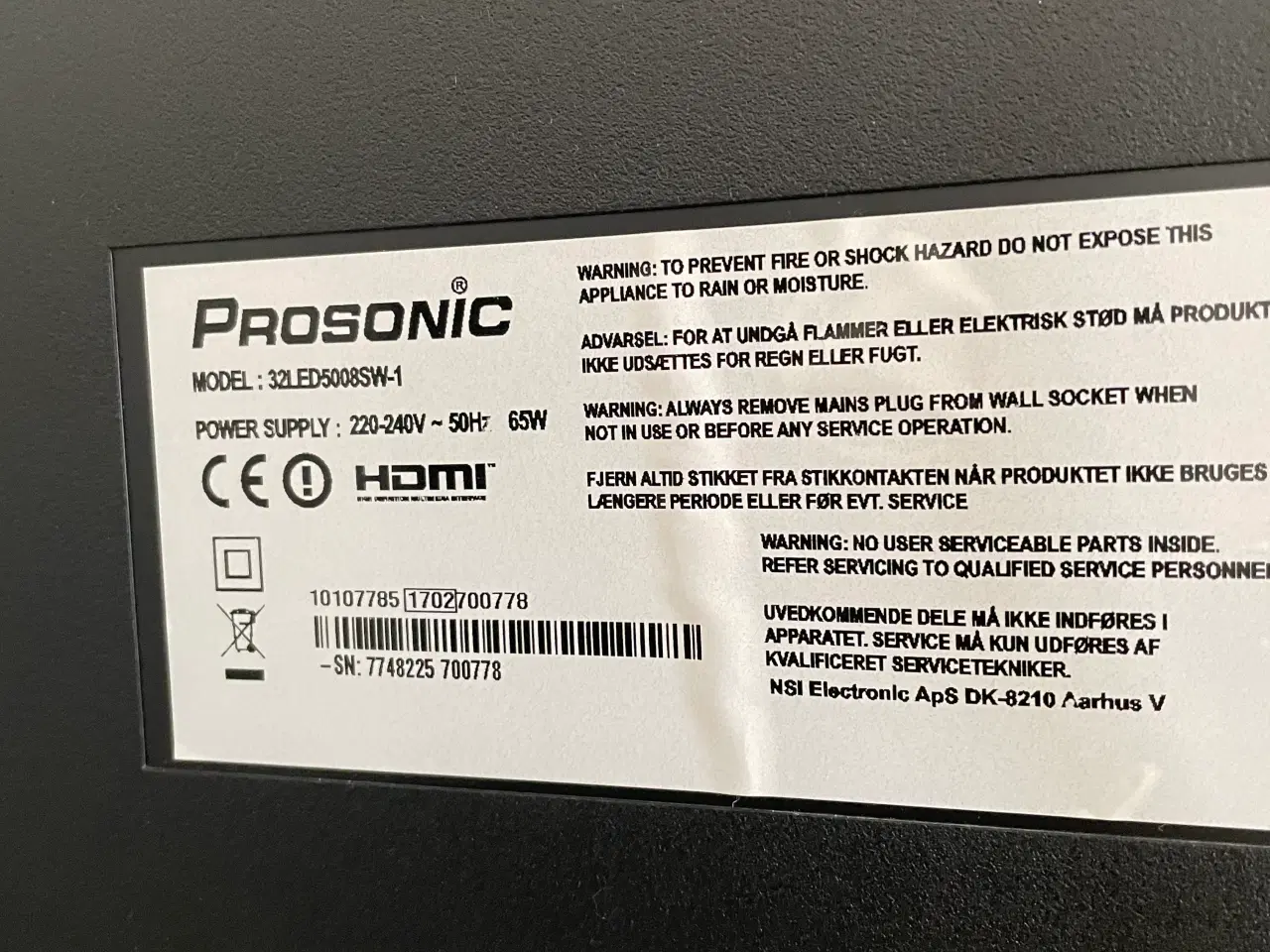 Billede 3 - Prosonic 32LED5008SW