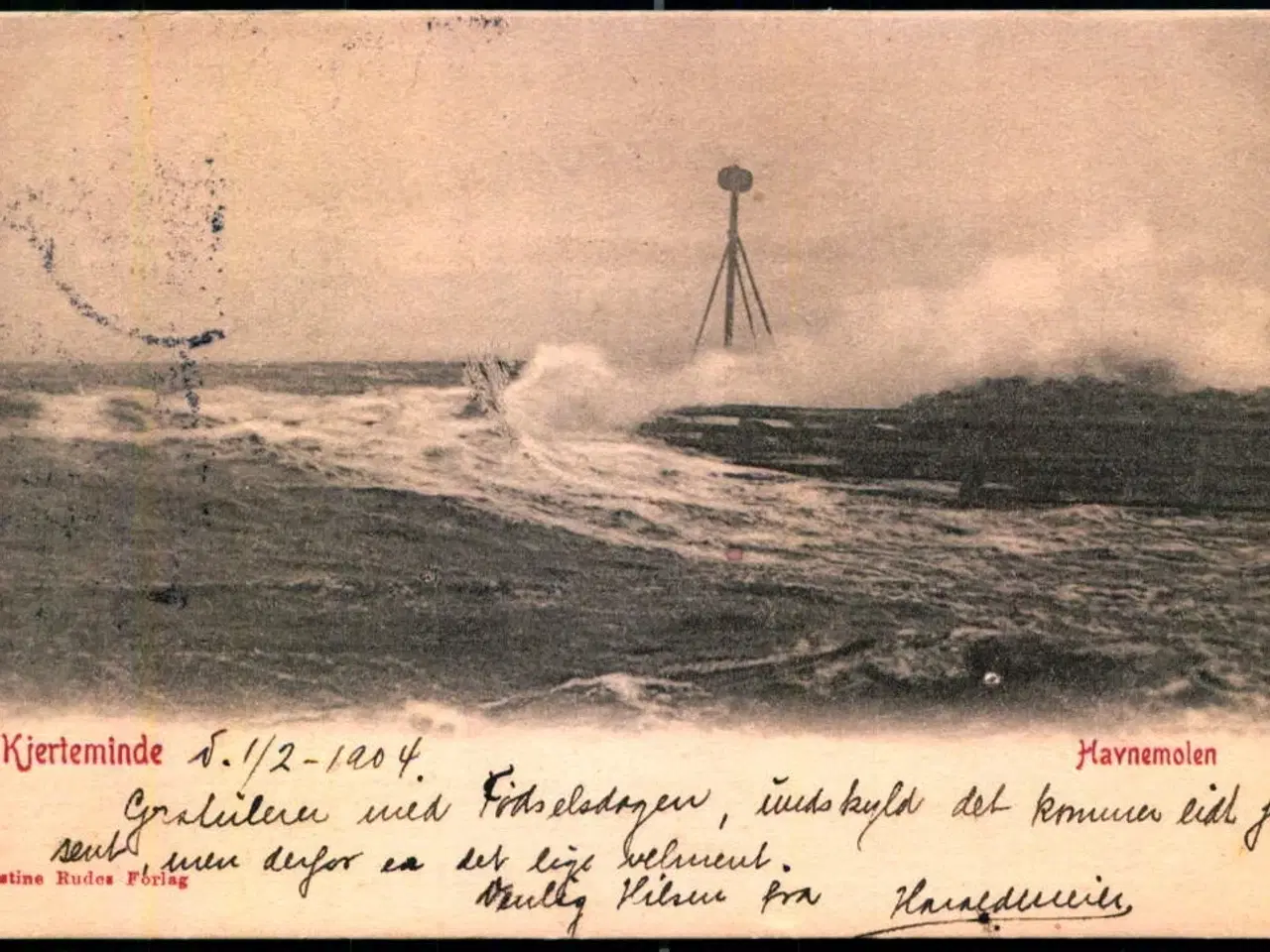 Billede 1 - Kjerteminde - Havnemolen - Kristine Rudes Forlag u/n - Brugt