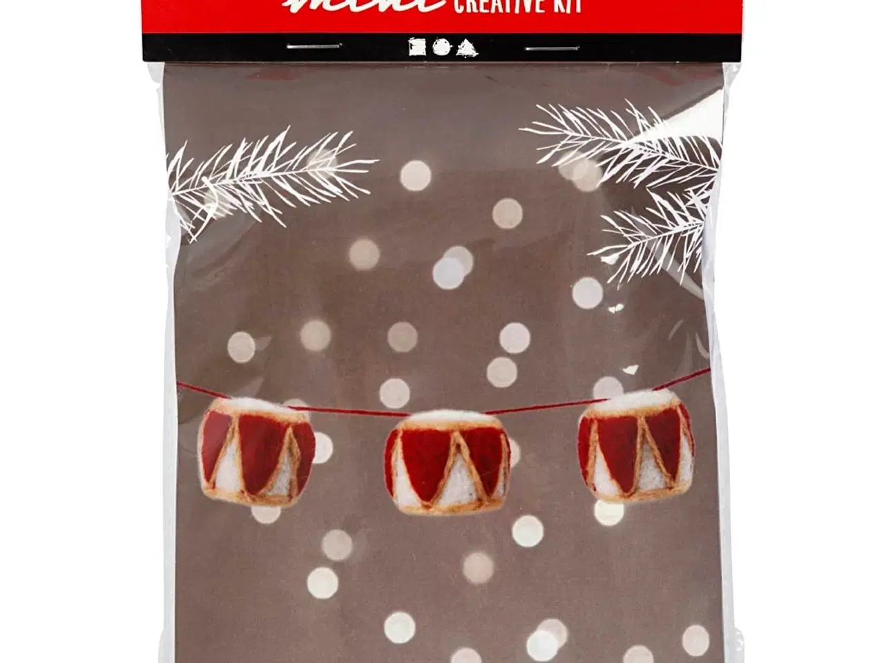 Billede 1 - Mini DIY Tromme Kit til Julepynt - 3 stk.