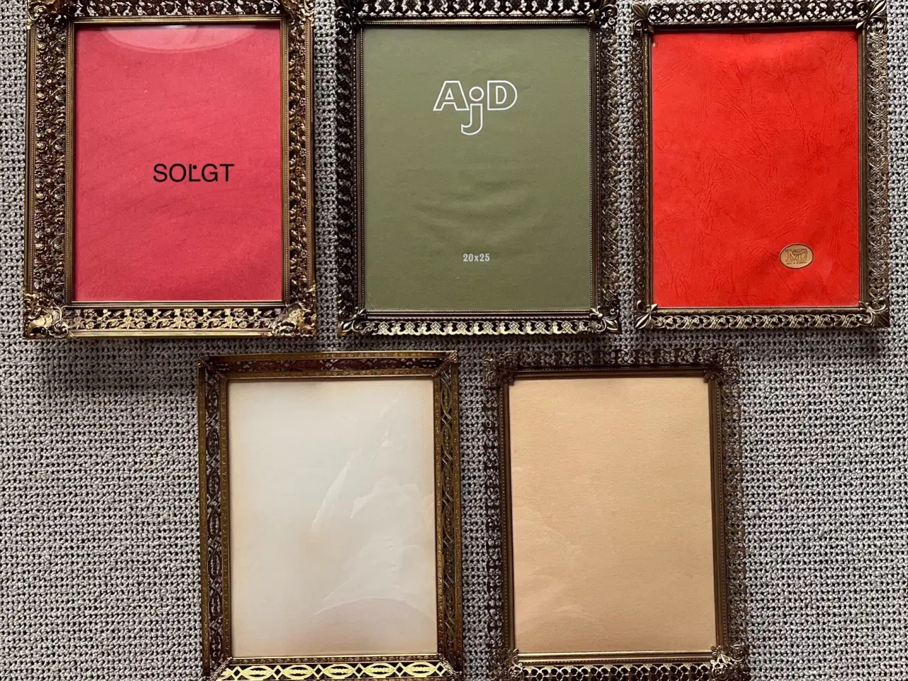 Billede 1 - Gamle Billederammer i metal - Vintage
