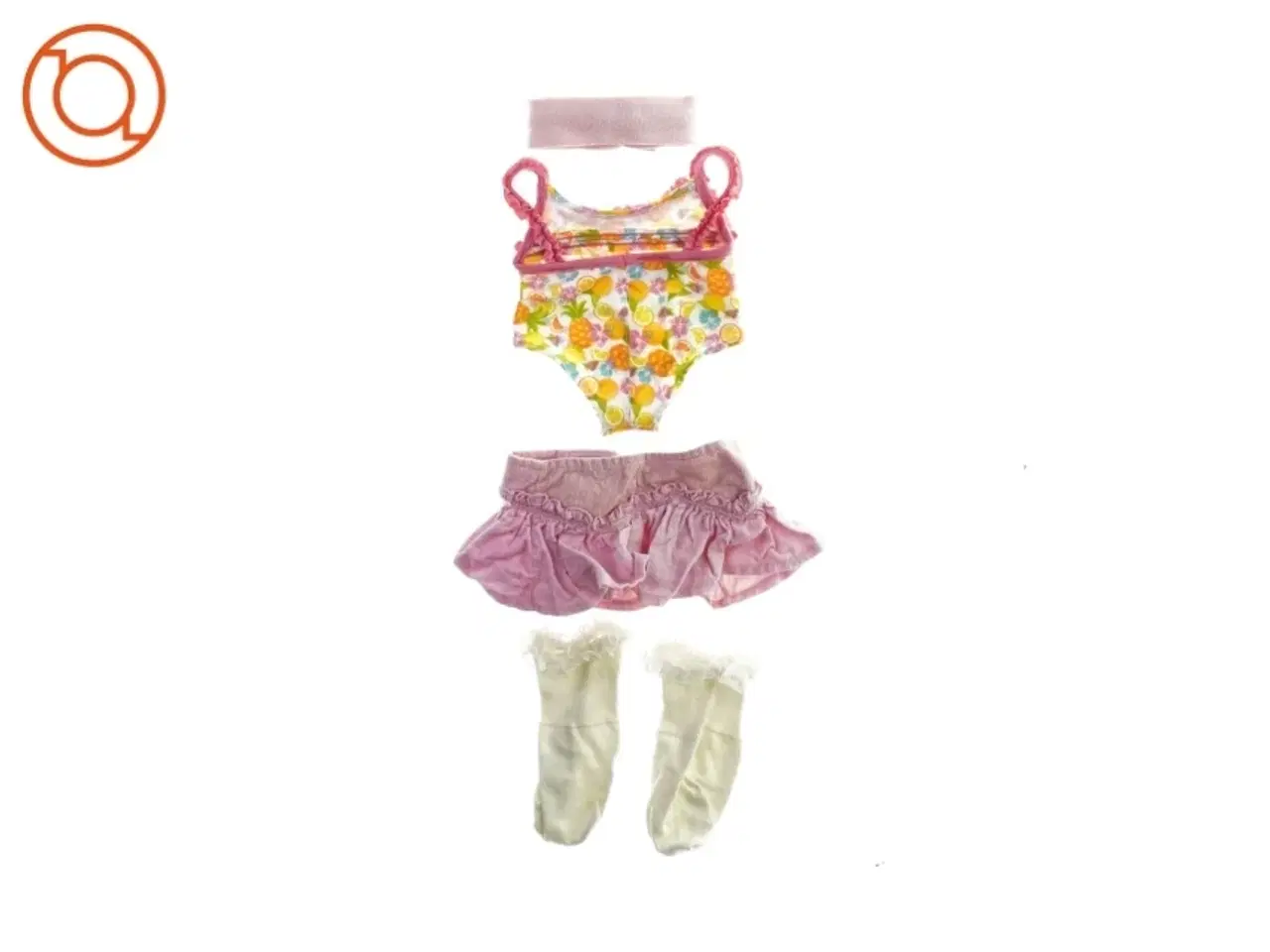 Billede 2 - Bamsetøj med strand tema og peter plys pandebånd fra Build a Bear