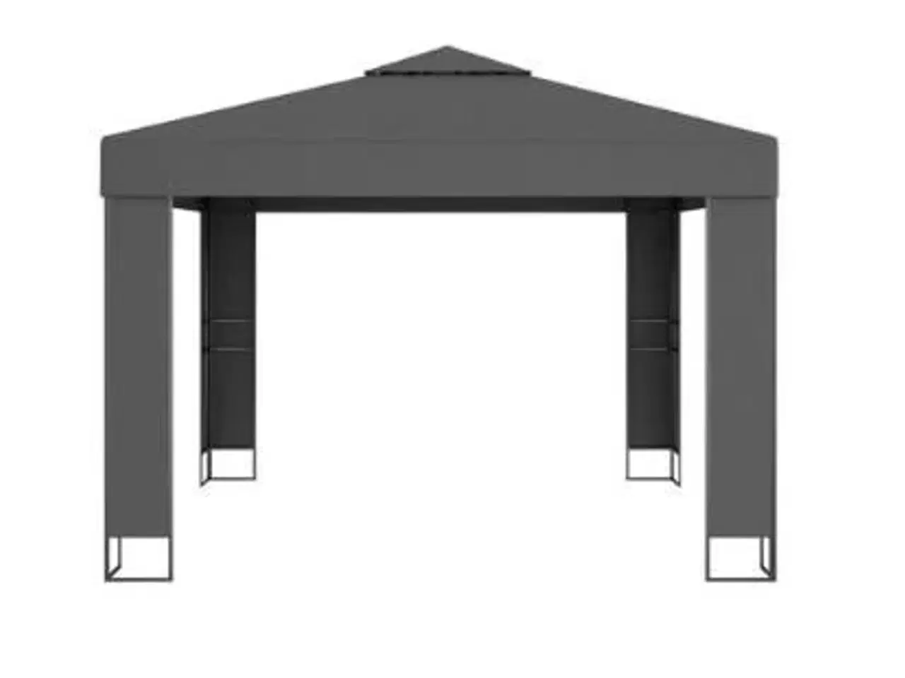 Billede 5 - Pavillon med dobbelttag 3x3 m antracitgrå