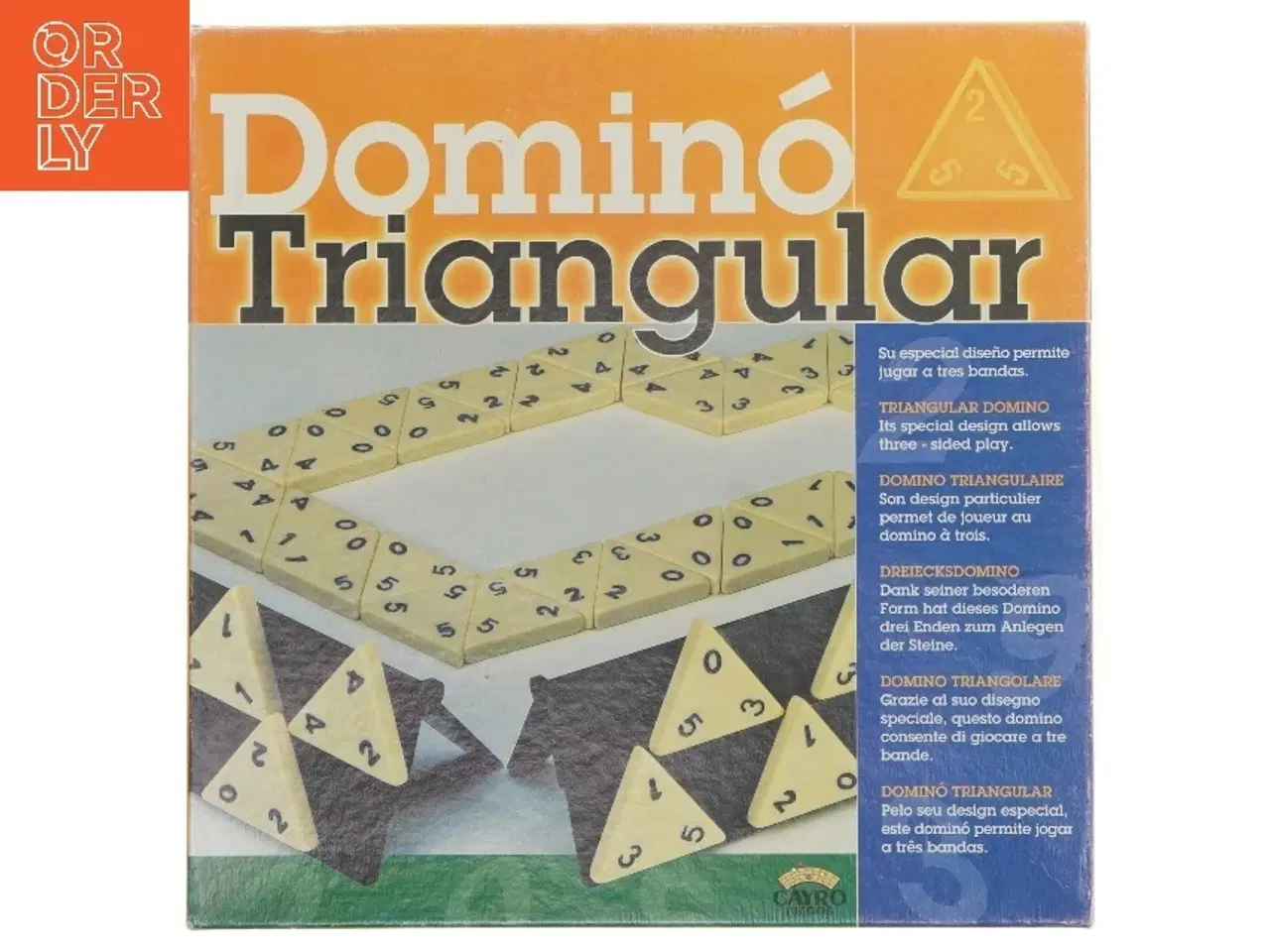 Billede 1 - Triangular Domino brætspil fra Cayro (str. 26x26 cm)
