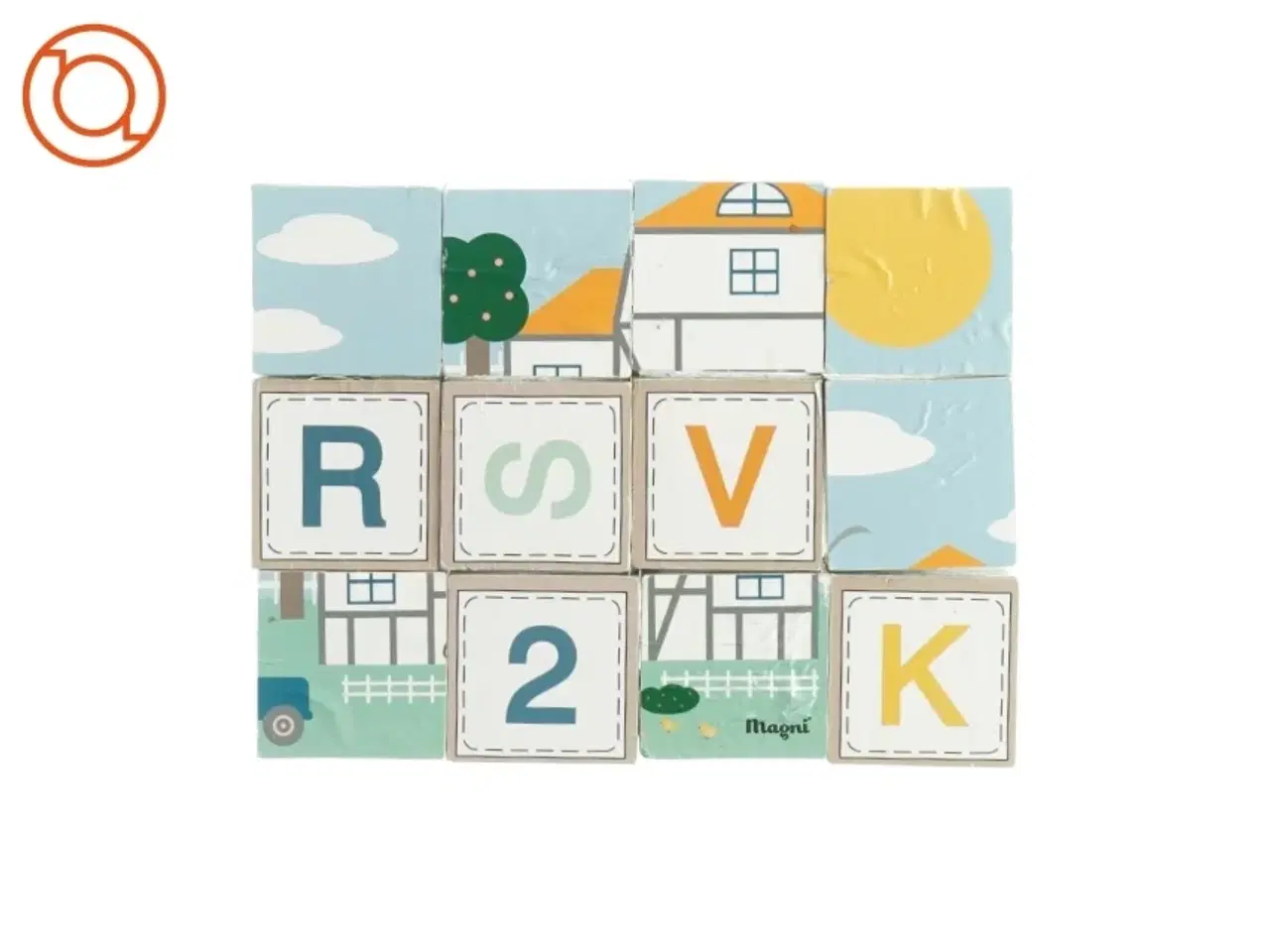 Billede 1 - Puslespillets klodser fra Magni (str. Klods: 5 x 5 x 5 cm)