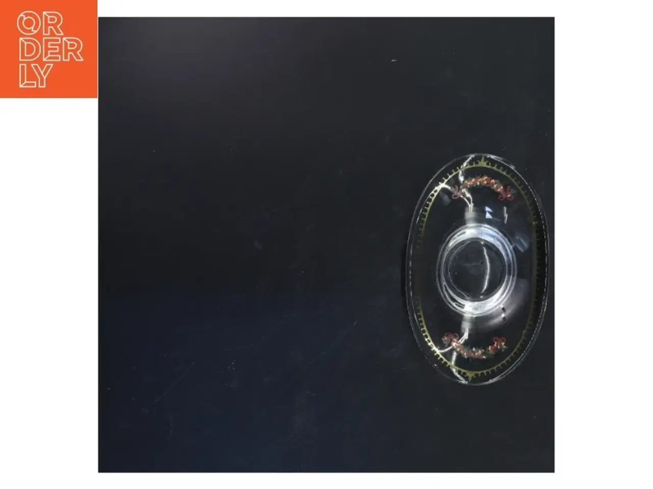 Billede 2 - Dekorativt glasfad (str. 19x3 cm)