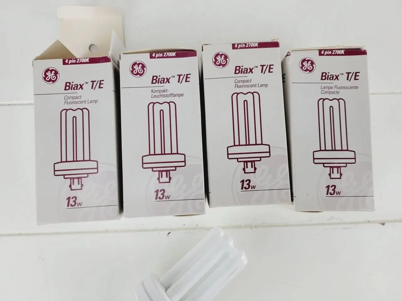 Billede 1 - Pære - 4 Stk Biax T/E 13W 4-pin GX24q-1