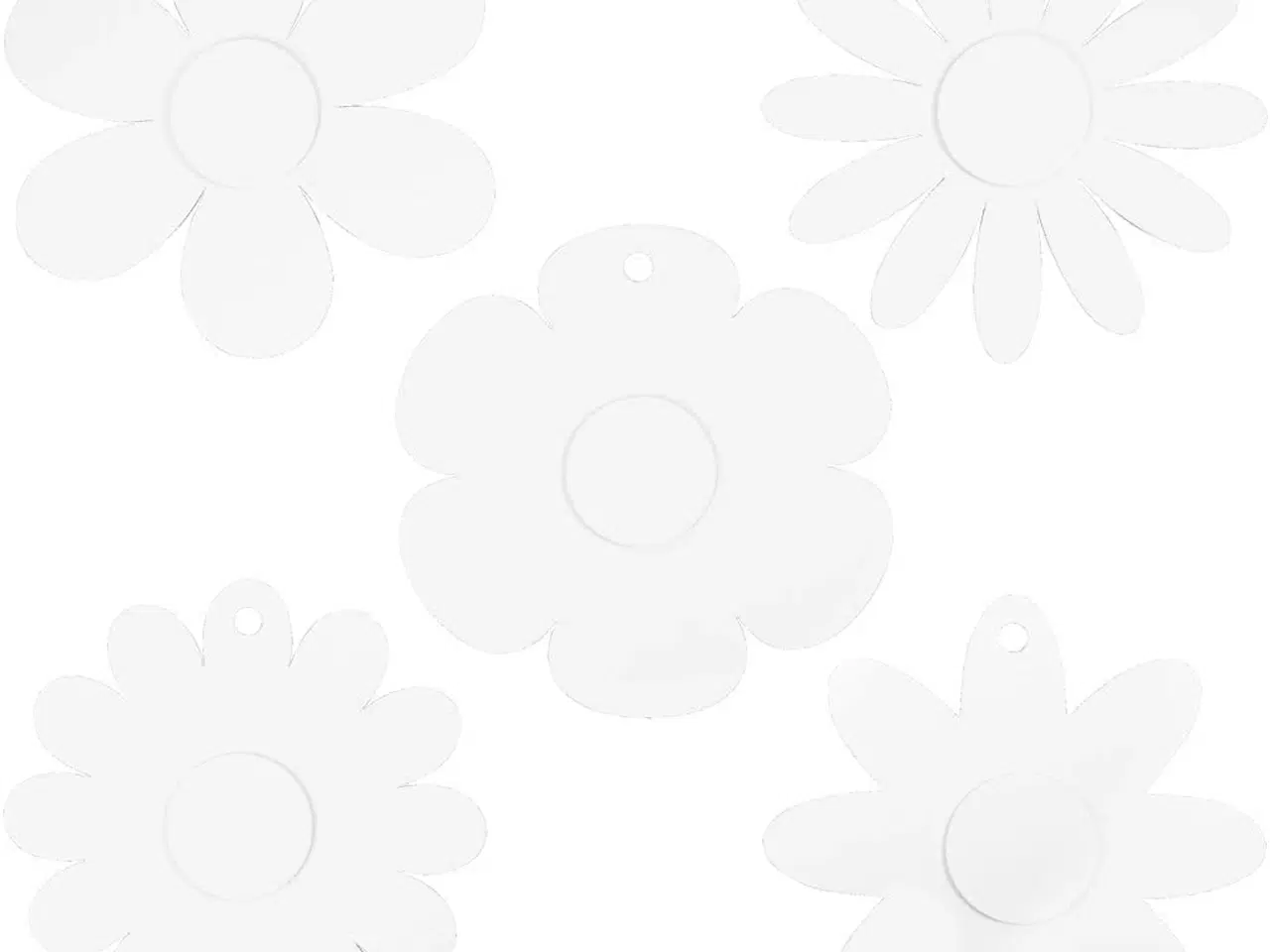 Billede 1 - Blomster, diam. 20 cm, 400 g, hvid, 5x3stk./ 1 pk.