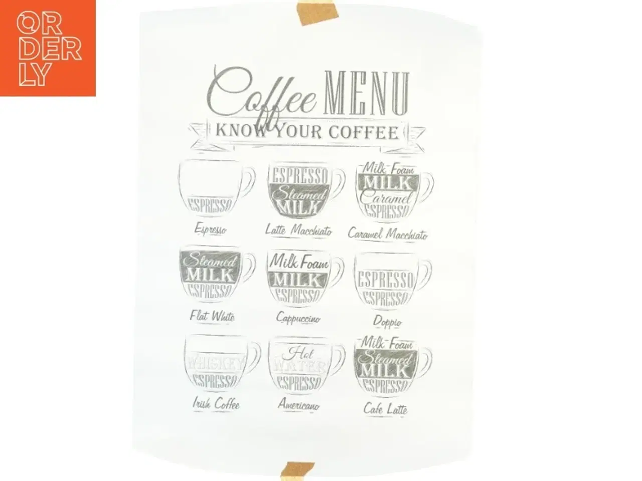 Billede 1 - Kaffe menu plakat (str. 70 x 50 cm)