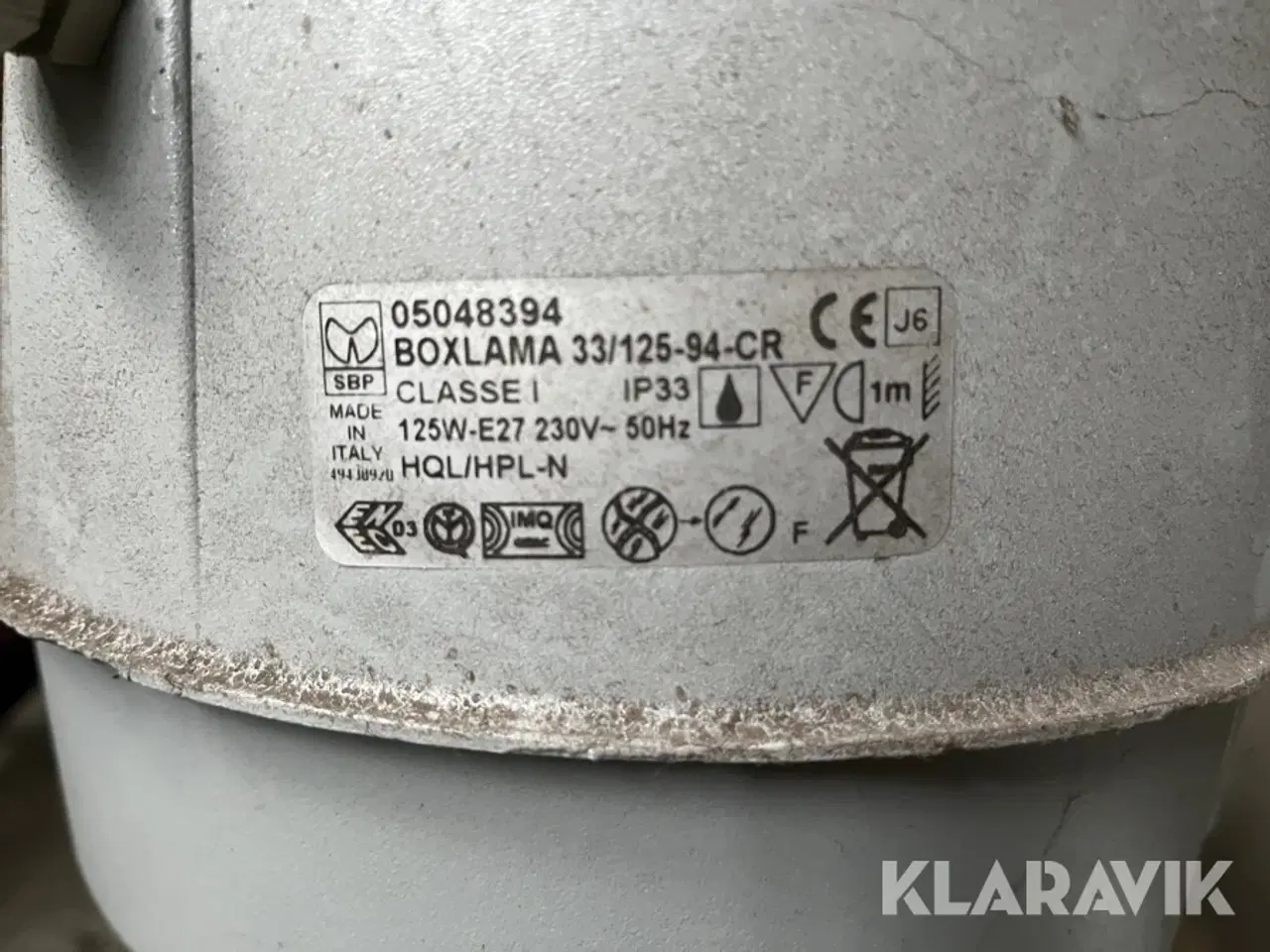 Billede 5 - Industrilamper Boxlama 33/125-94-CR 6styk