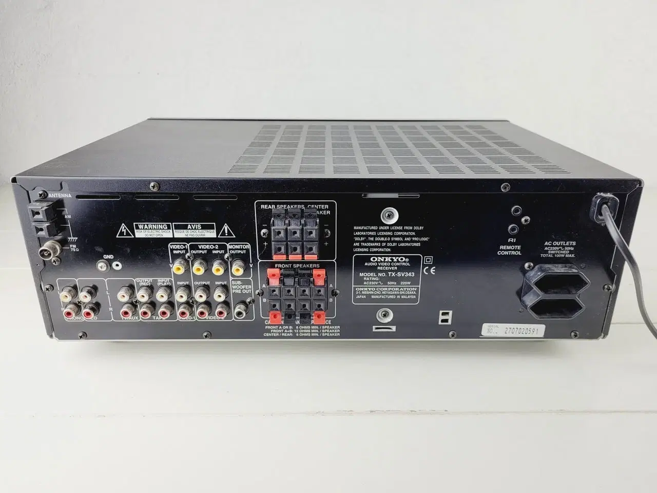 Billede 6 - ⭐️- Onkyo TX-SV343 Kraftfuld Forstærke