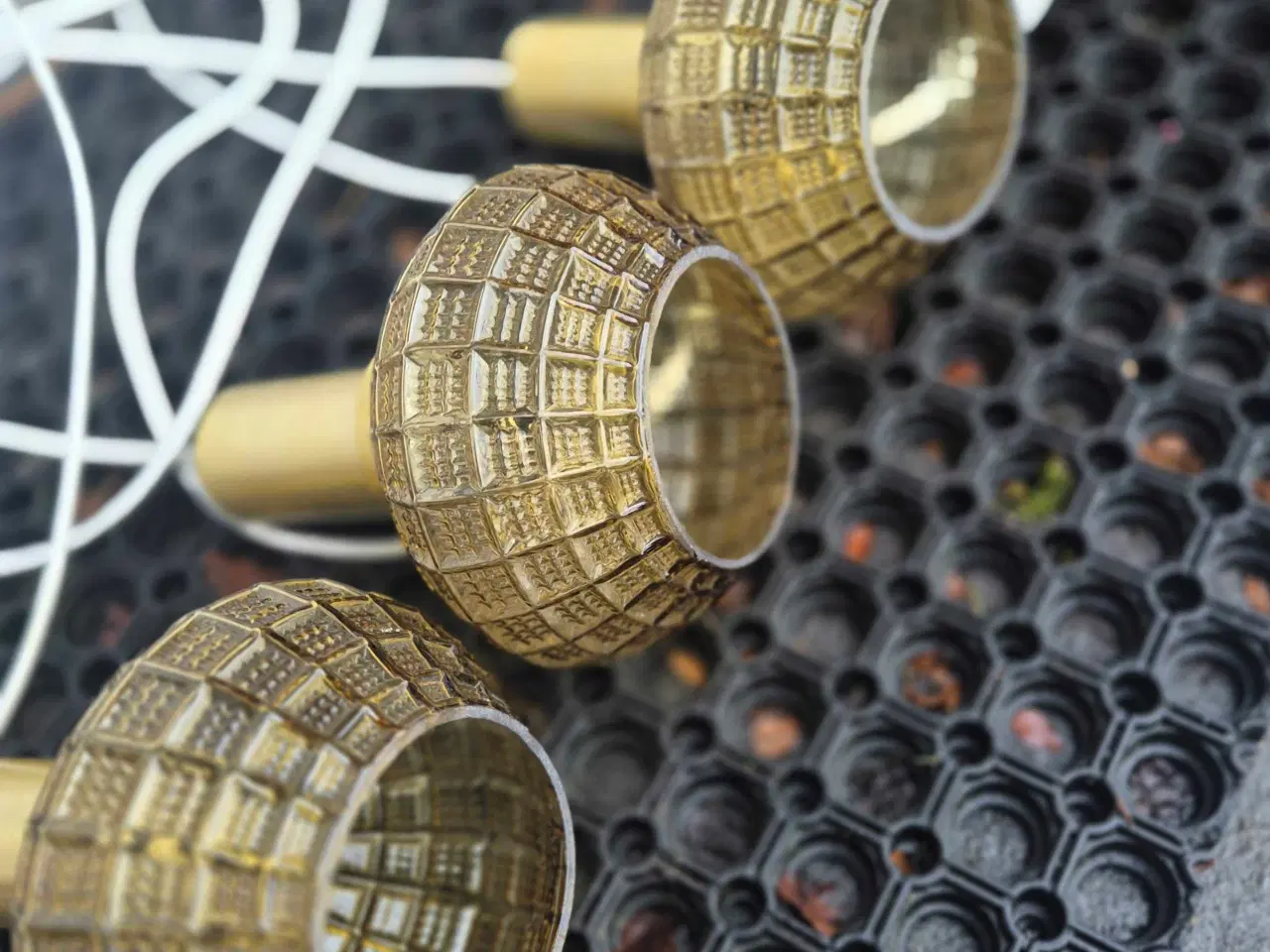 Billede 15 - Smukke retrolamper i ravfarvet glas