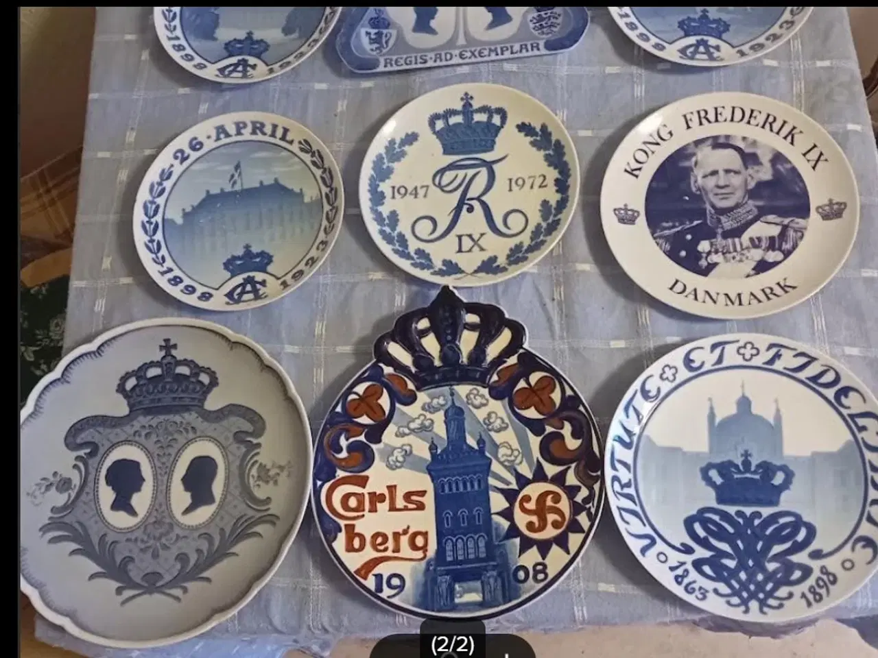Billede 2 - Platter. Carlsberg fondet, minde, fødselsdag ovs.