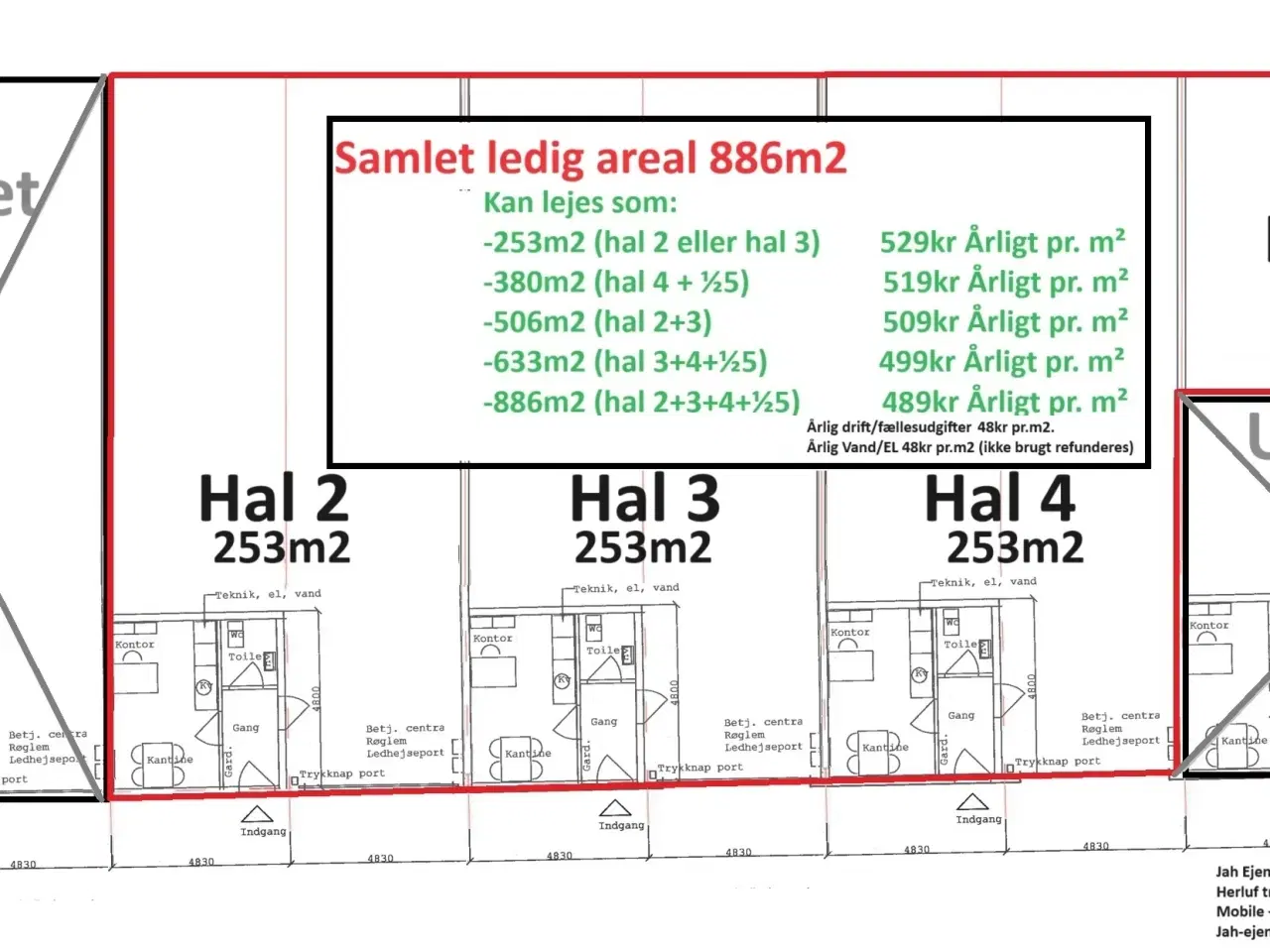 Billede 2 - 253m2 Højloftet lagerhotel til leje på Herluf Trolles Vej. Fyn