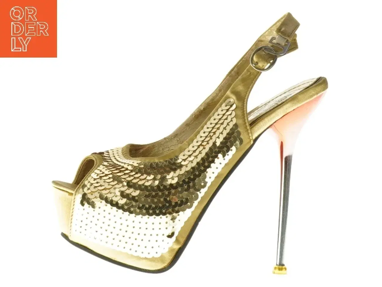 Billede 1 - Guld stiletter i størrelse 37 (str. 37 )