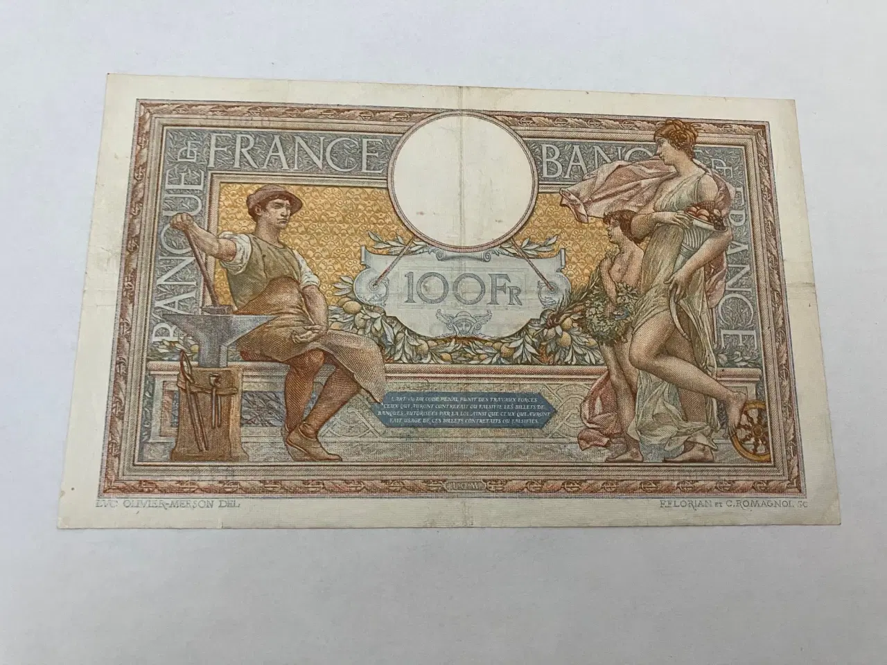 Billede 2 - 100 Francs France 1933