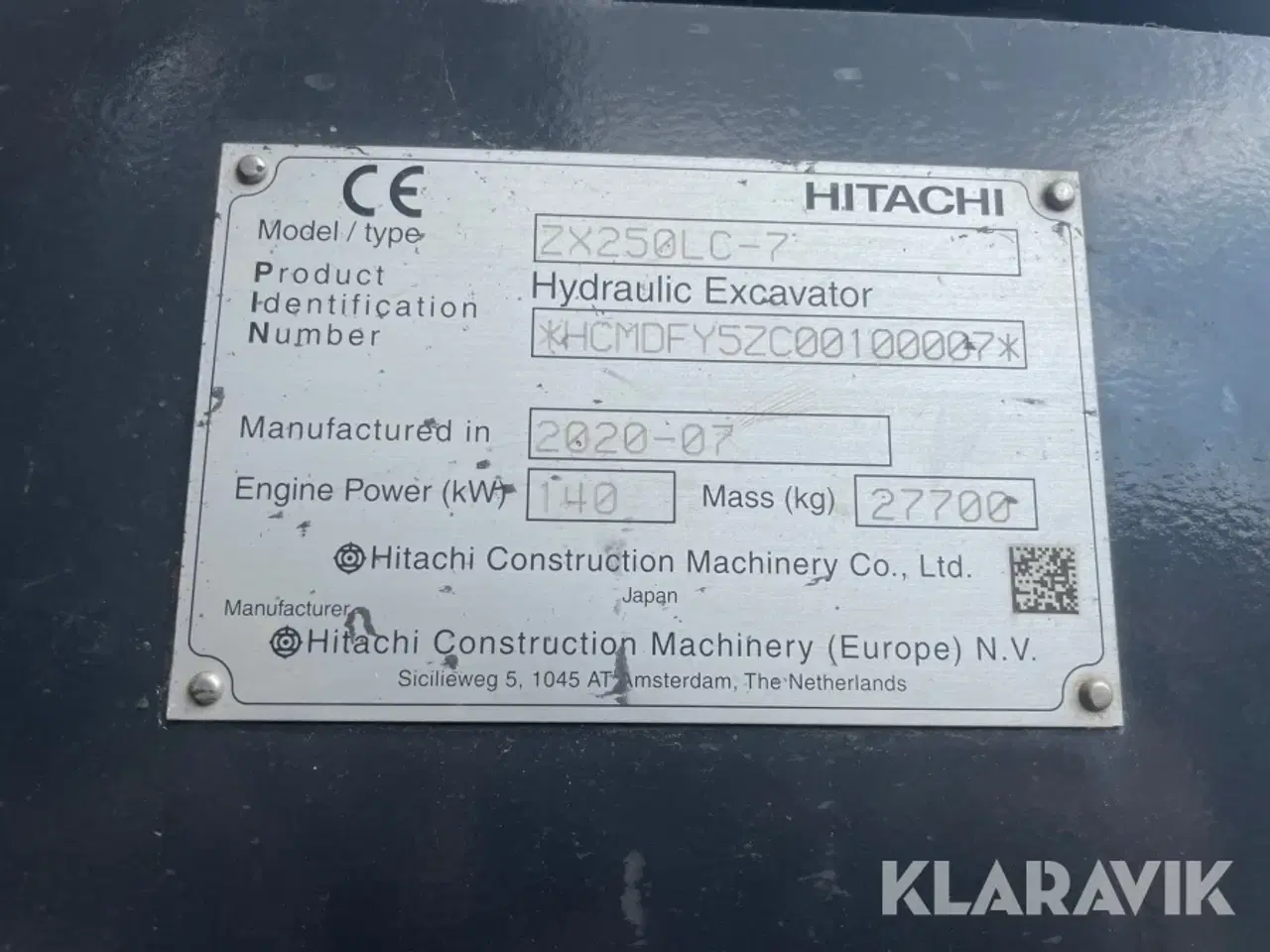 Billede 9 - Gravemaskine Hitachi ZX250LC-7