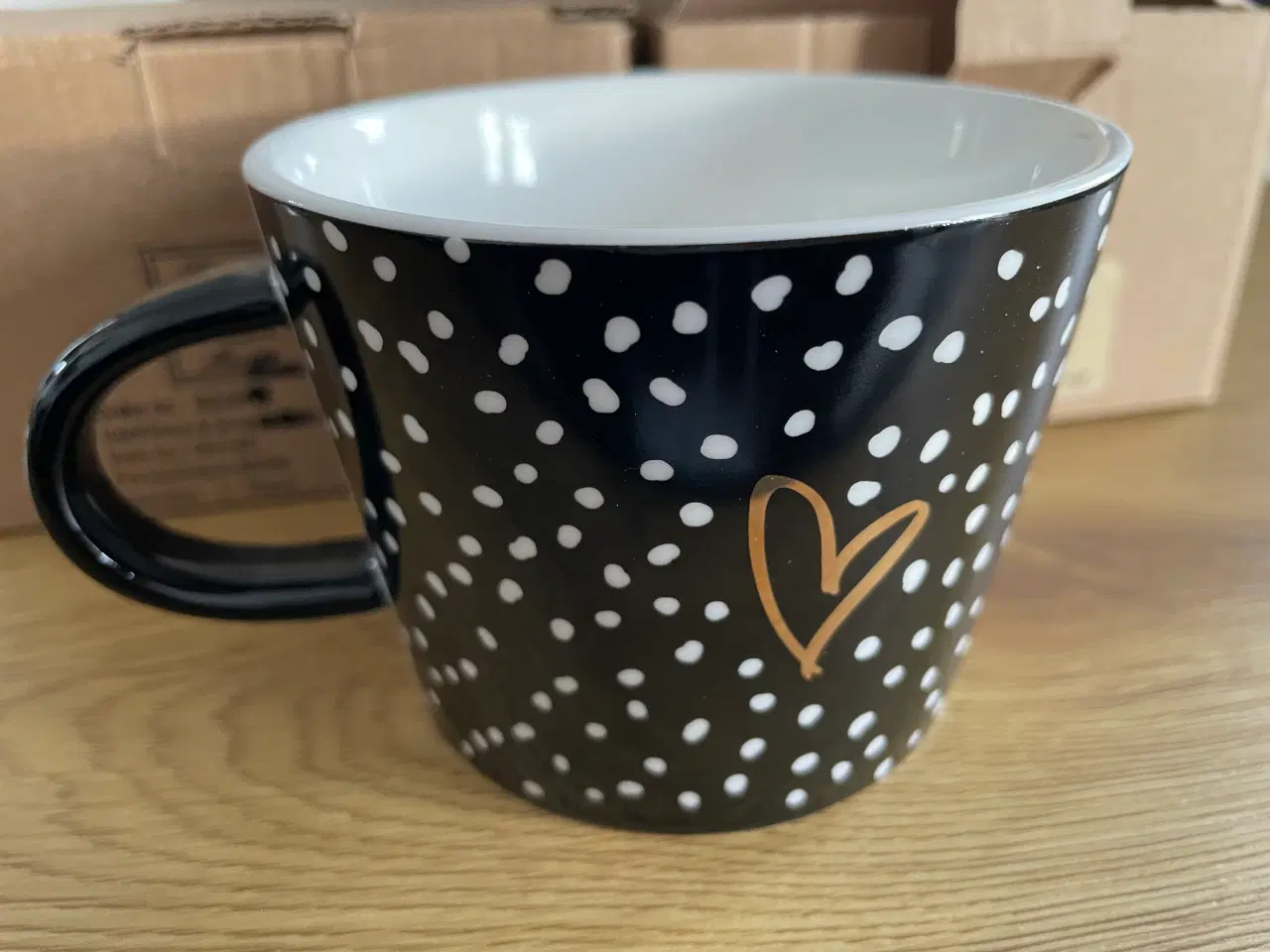 Billede 5 - Riviera Maison Kaffekrus Sort med Hjerte 2 stk