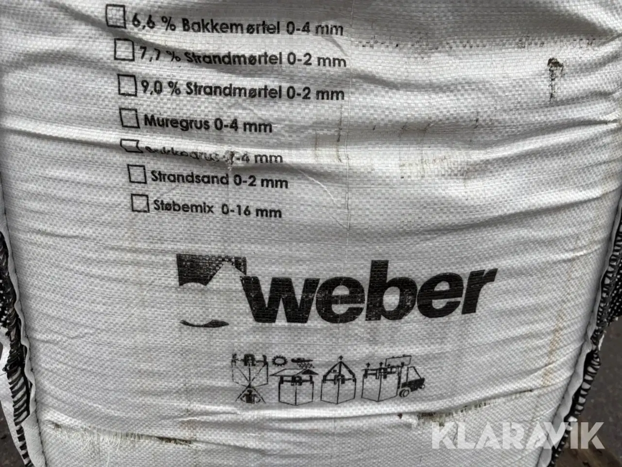 Billede 7 - Bakkemørtel Weber 0-4 mm 2x250 liter