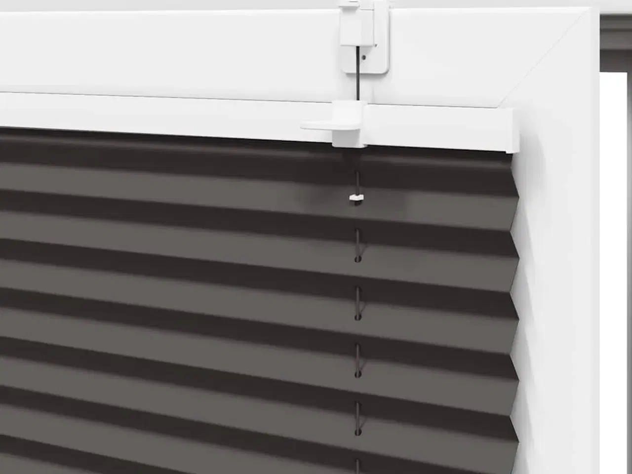 Billede 9 - Plisségardin Sort 65x200 cm Stofbredde 64,4 cm Polyester