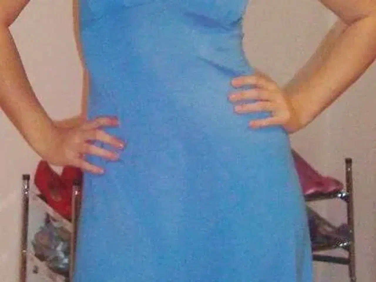 Billede 8 - blå kjole sælges