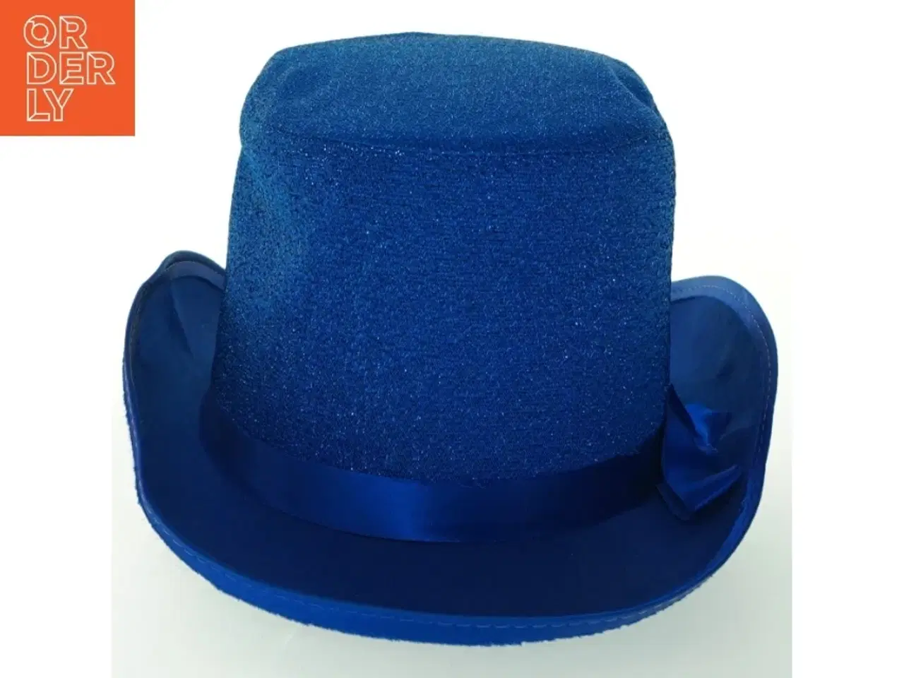 Billede 3 - Blå glitter hat (str. Ø. 30 cm)