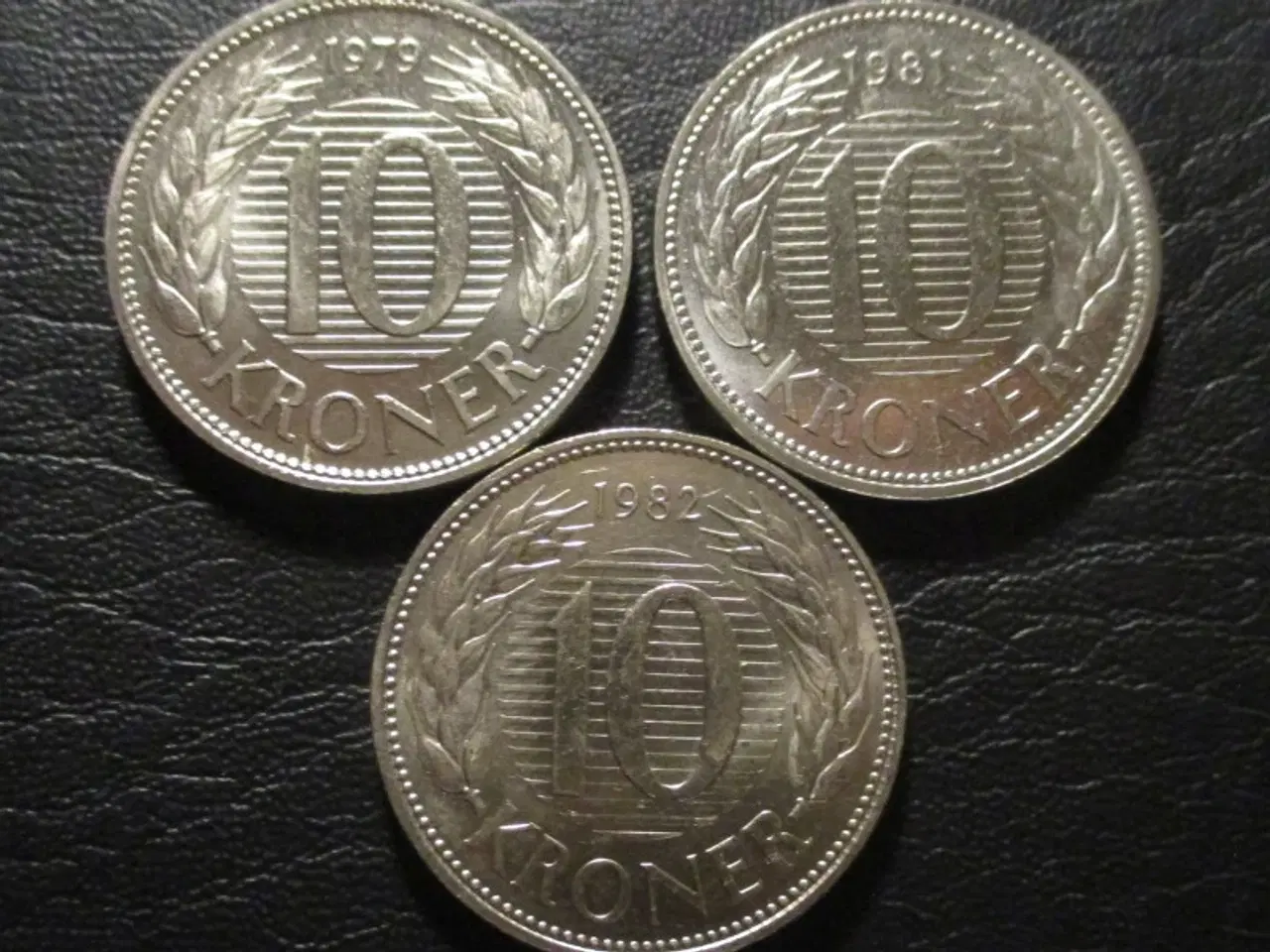 Billede 1 - 10 kr 1979, 1981 og 1982 unc
