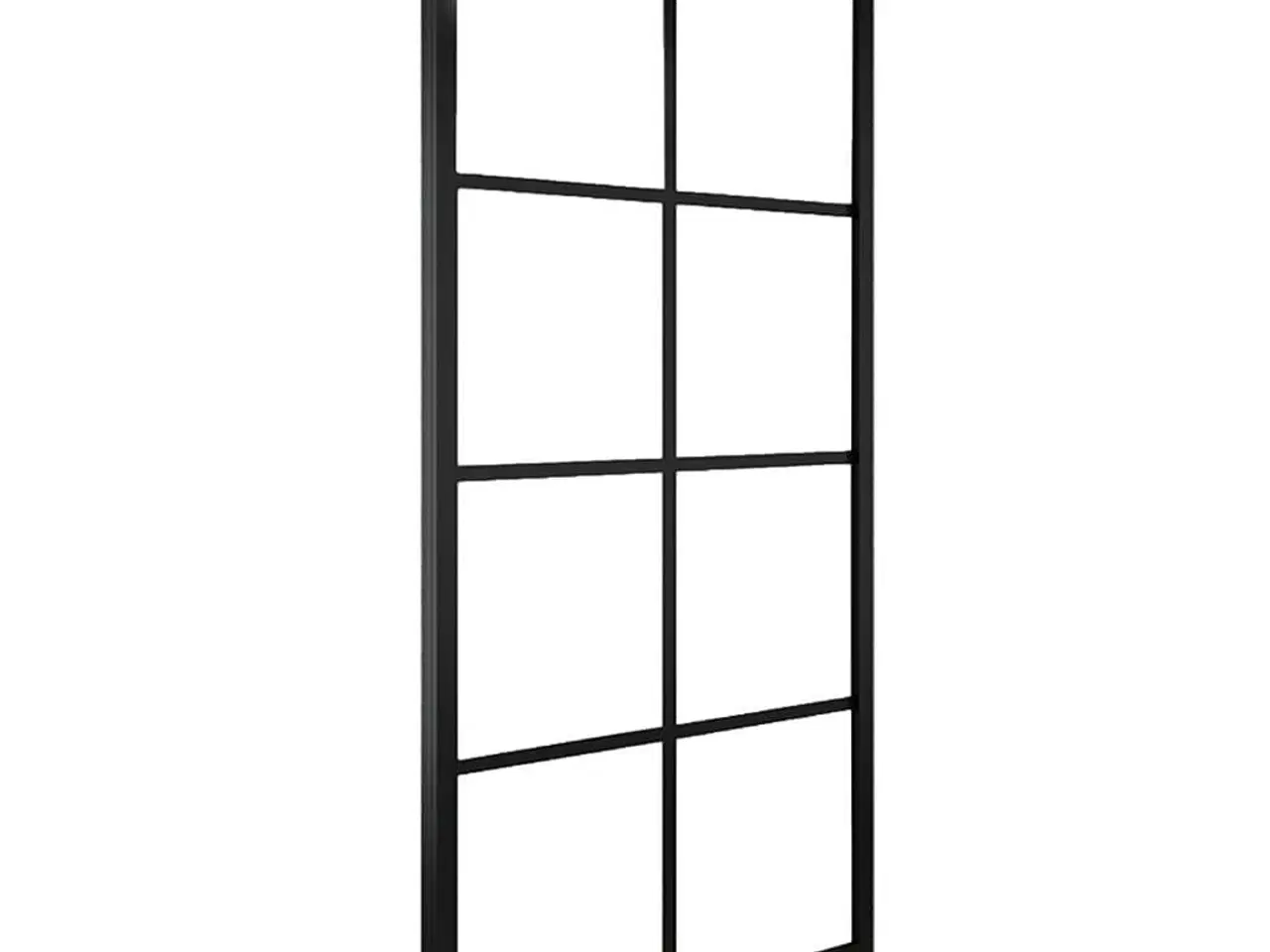 Billede 2 - Skydedør 90x205 cm sikkerhedsglas og aluminium sort