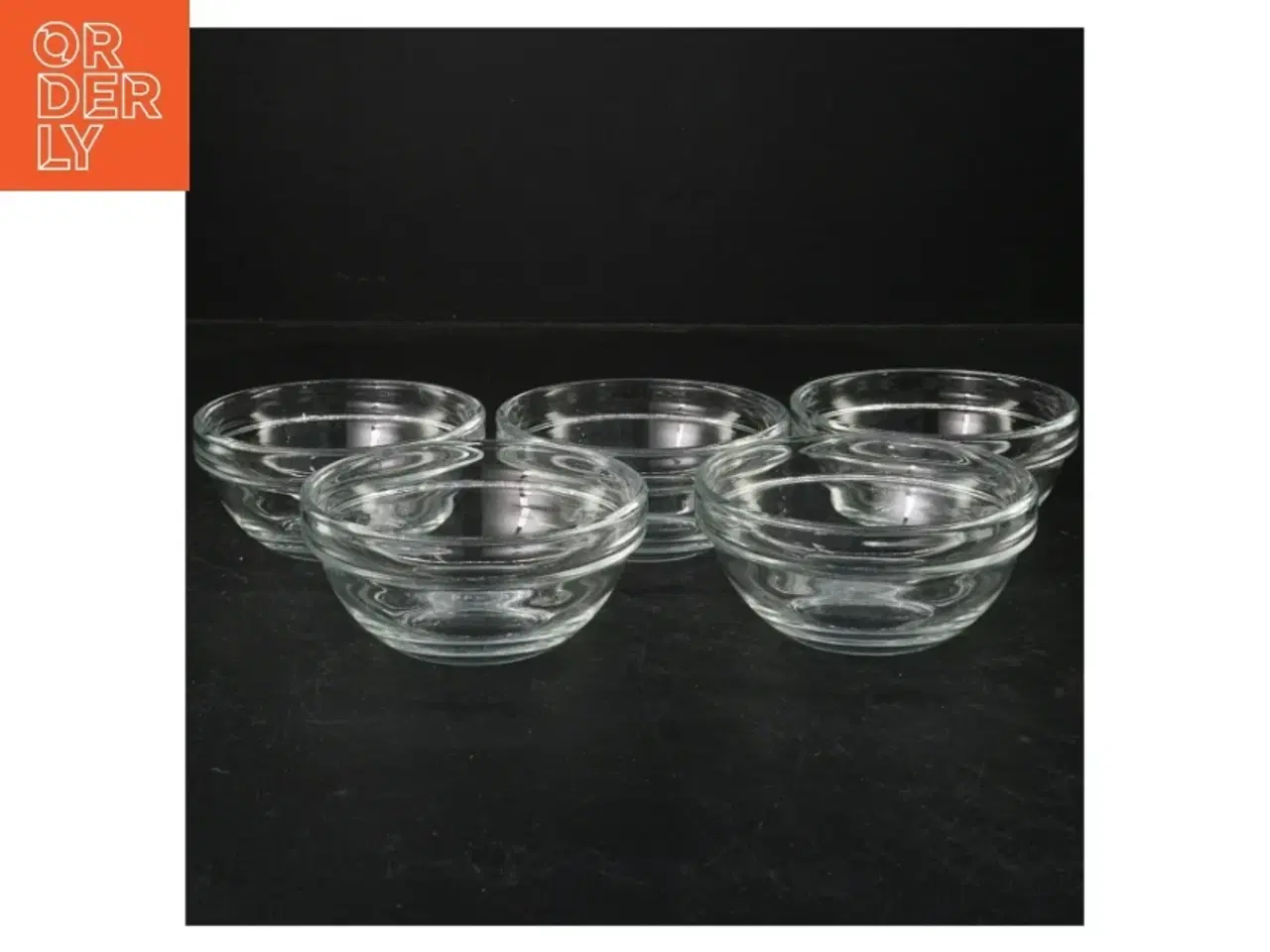 Billede 1 - Sæt af 5 glaskåle (str. Ø 10 cm)