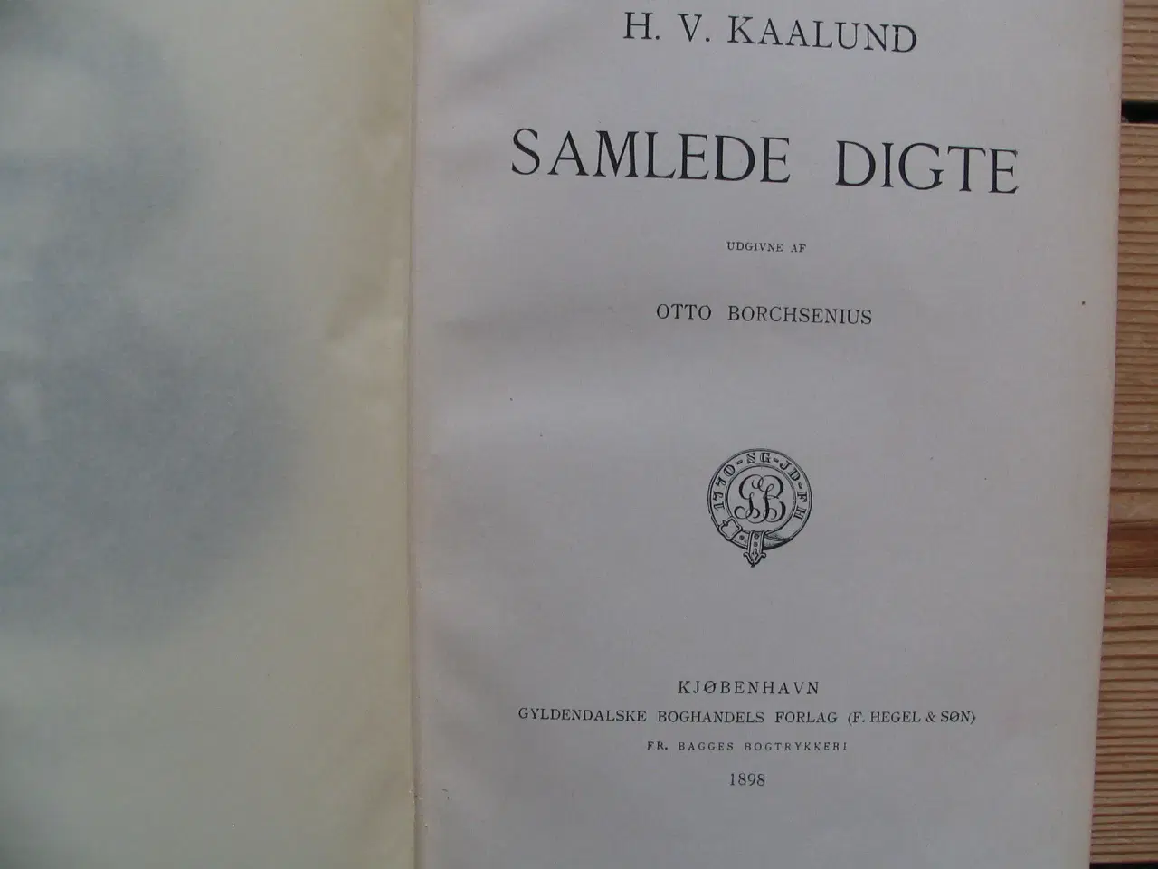 Billede 5 - H.V. Kaalund. Samlede digte, fra 1898